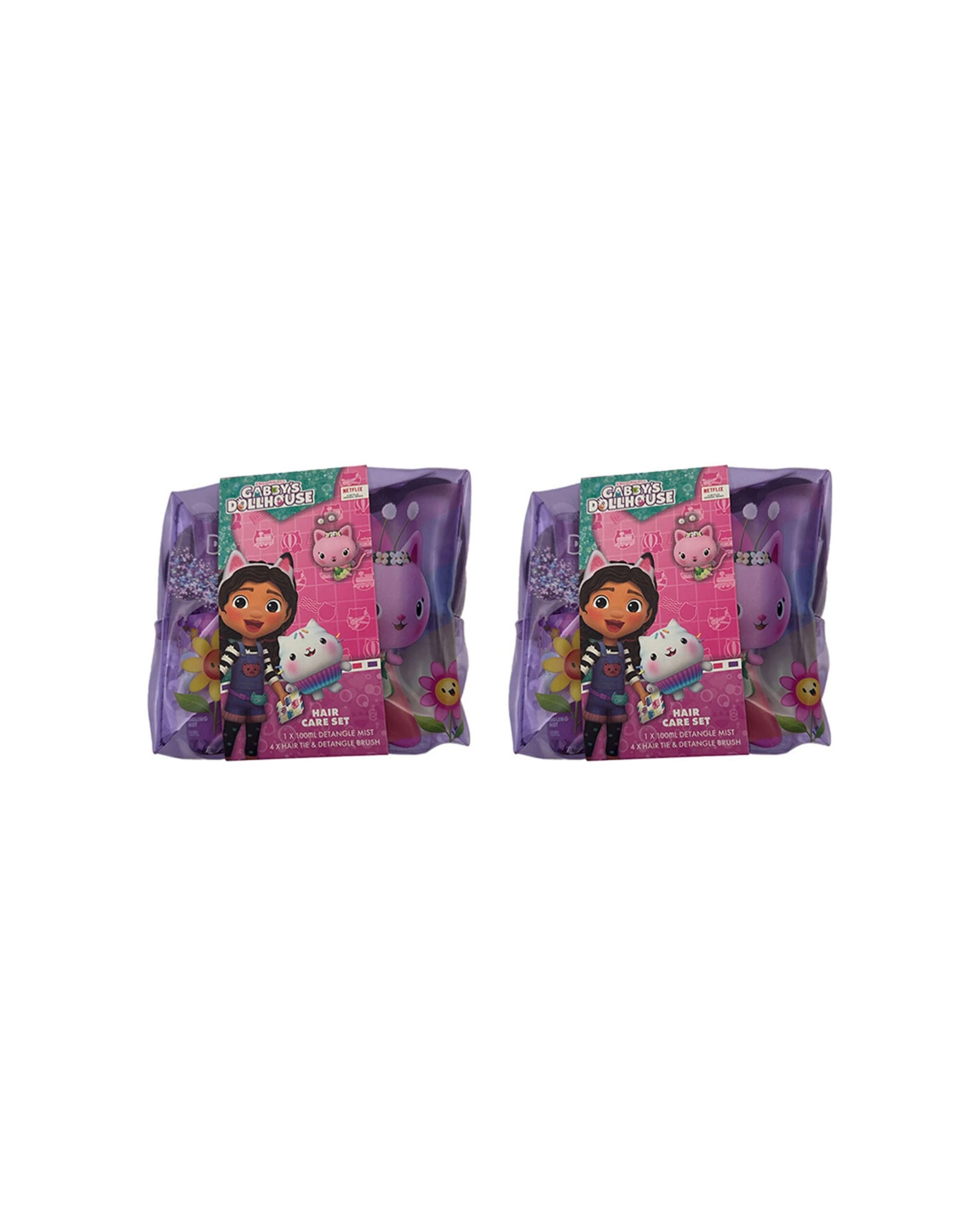 1 Gabby's Dollhouse 6x 2PK Kids Children Hair Care Set - Pink, 1 of 1