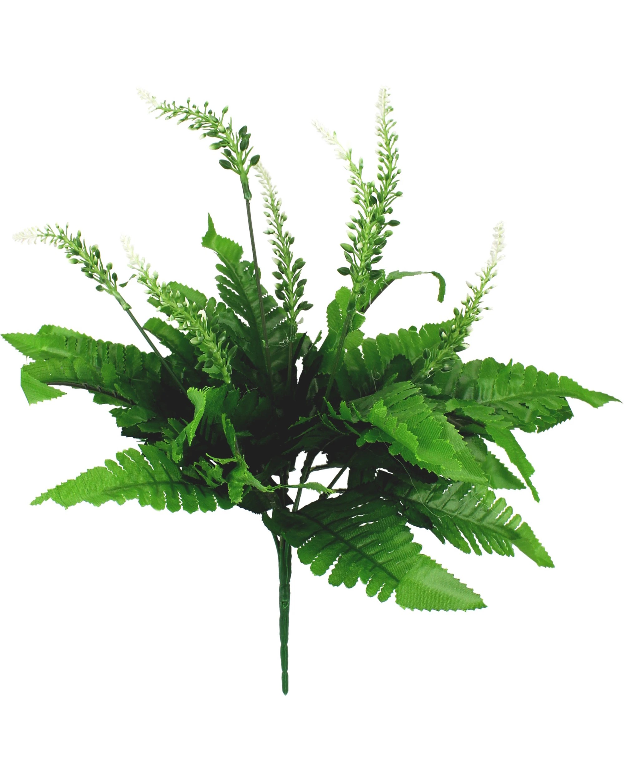 1 JD Party Artificial Fern Leaves With White Flower 1 Bouquet - Green, 1 of 1