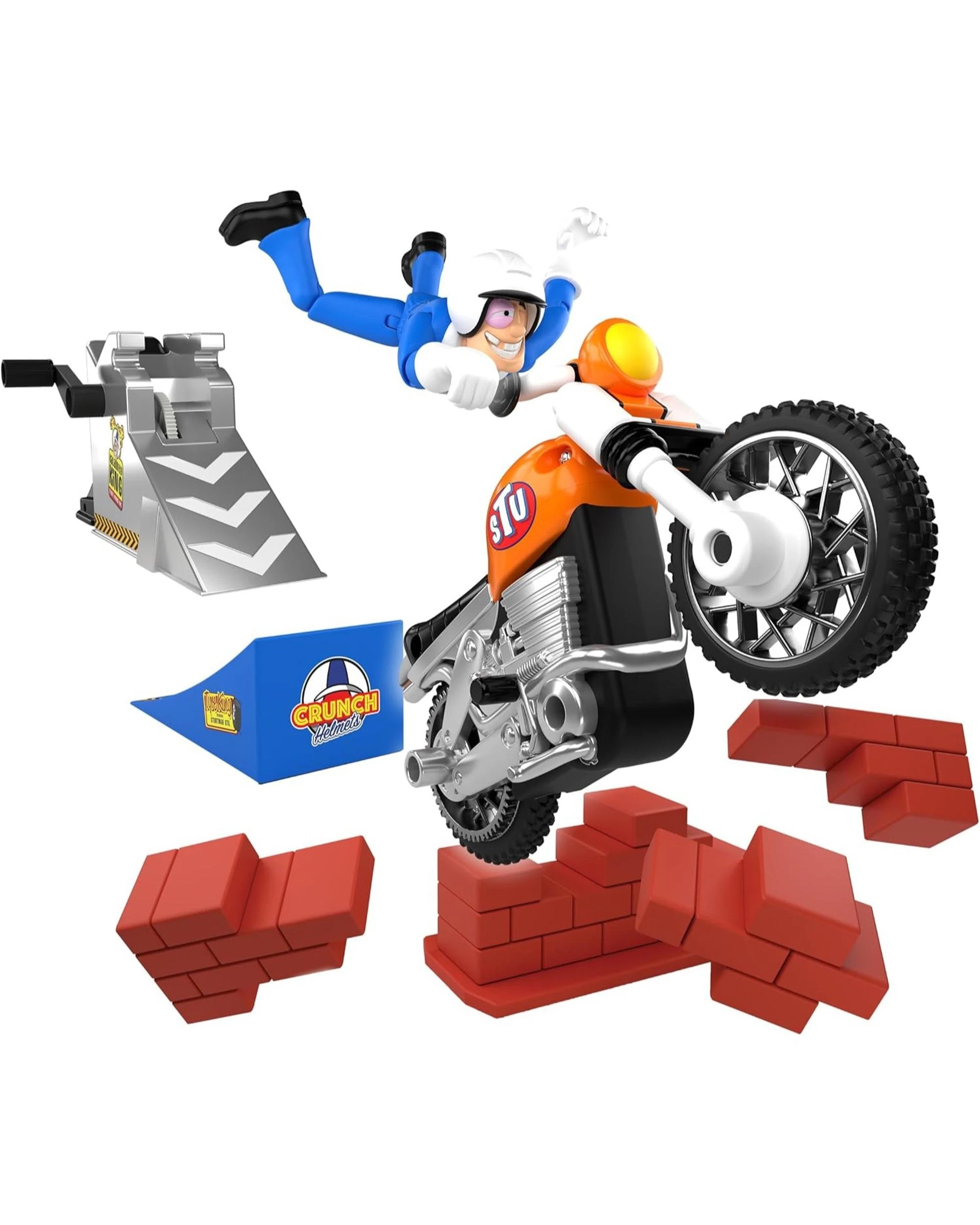 3 Stuntman Stu Nitro Boost Stunt Bike Action Figure, 3 of 7