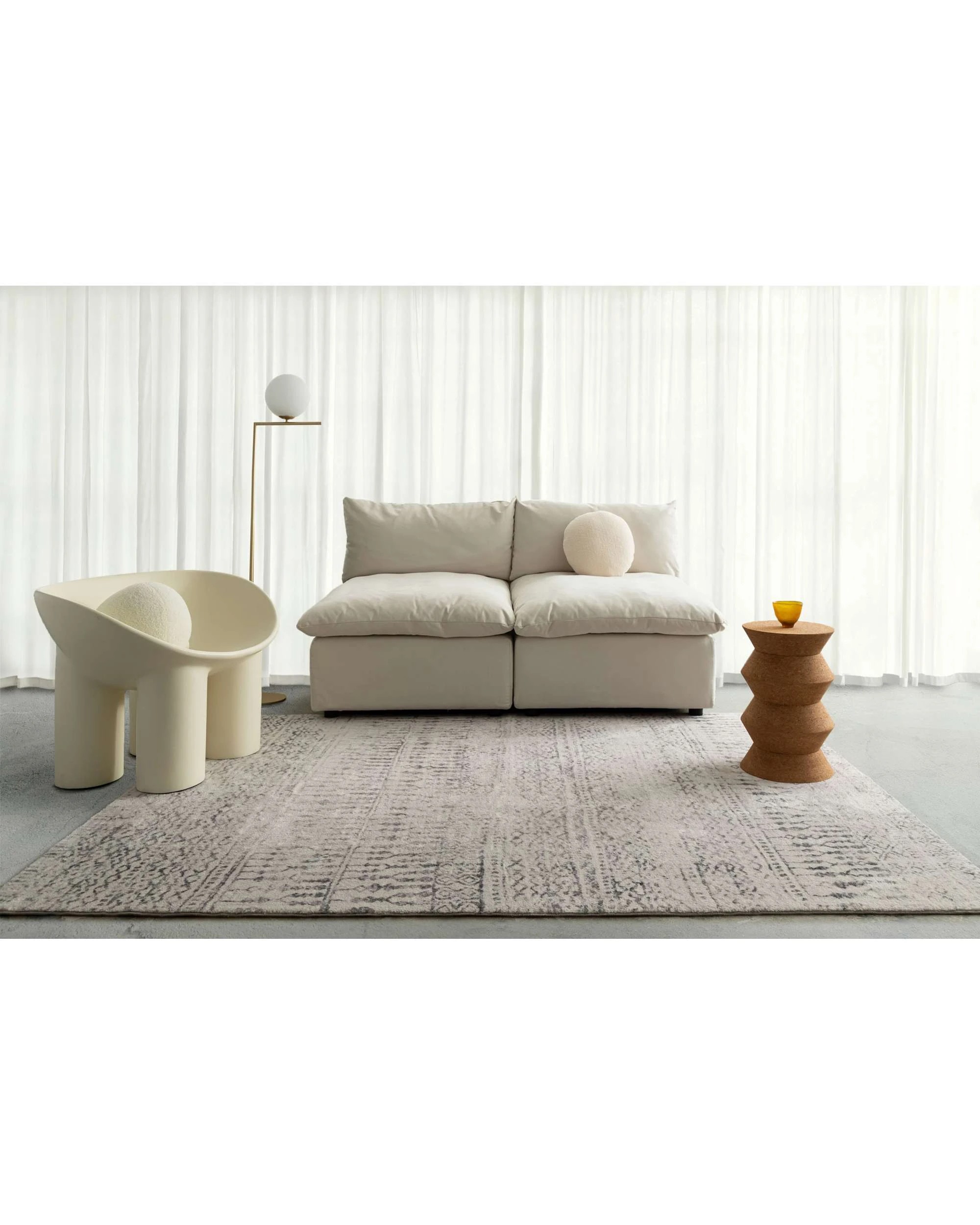 2 Loopsie Manayana Tribal Washable Rug-290cm x 200cm - Beige, 2 of 7