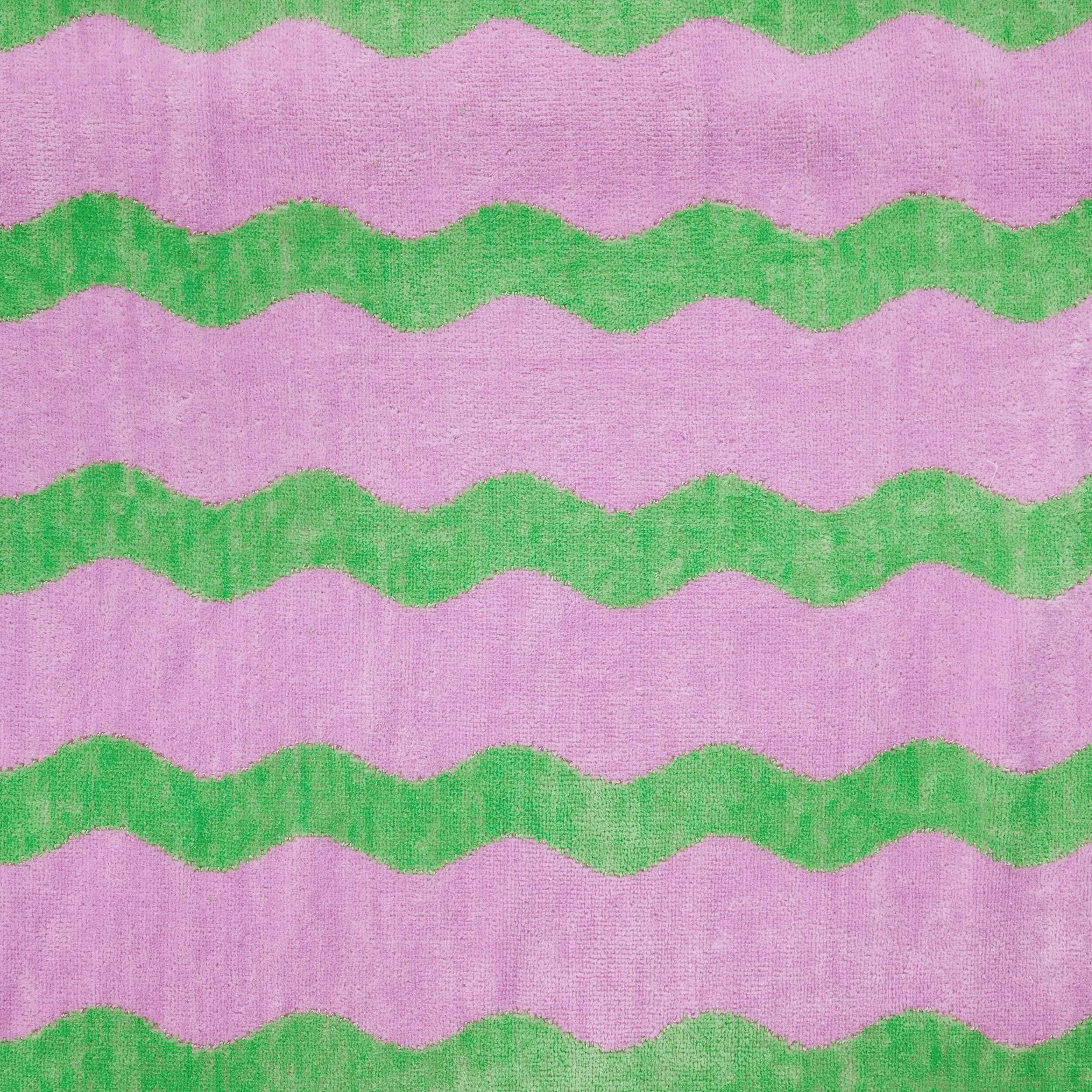 2 Wave Cotton Beach Towel - Pink, 2 of 6
