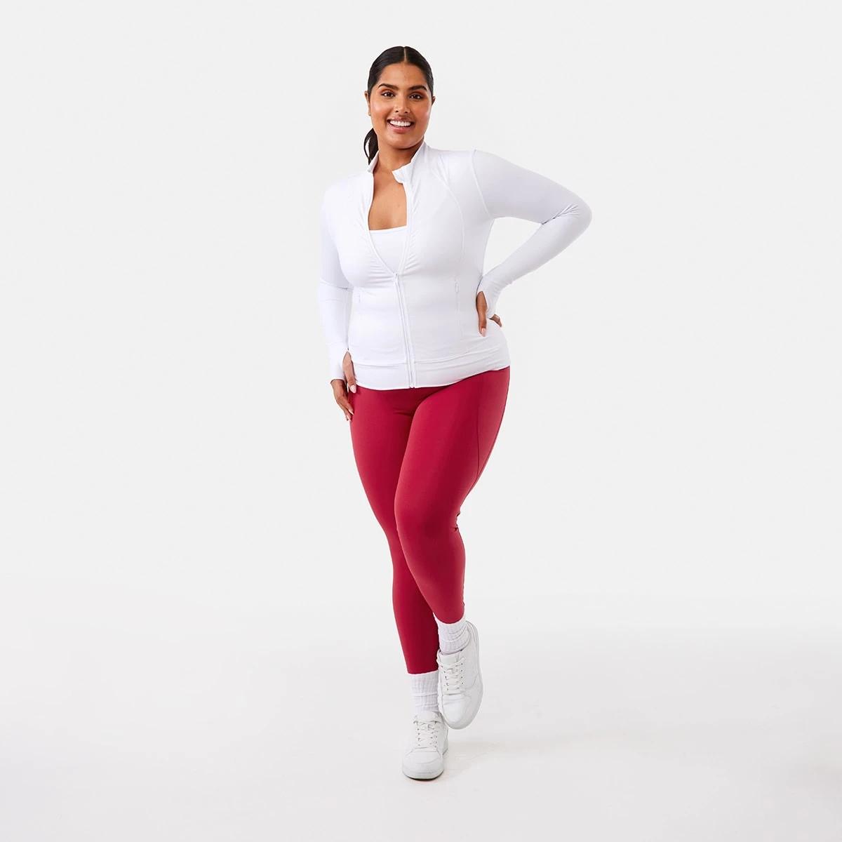 4 Active Womens Long Sleeve Ultrasoft Jacket WHITE, 4 of 10