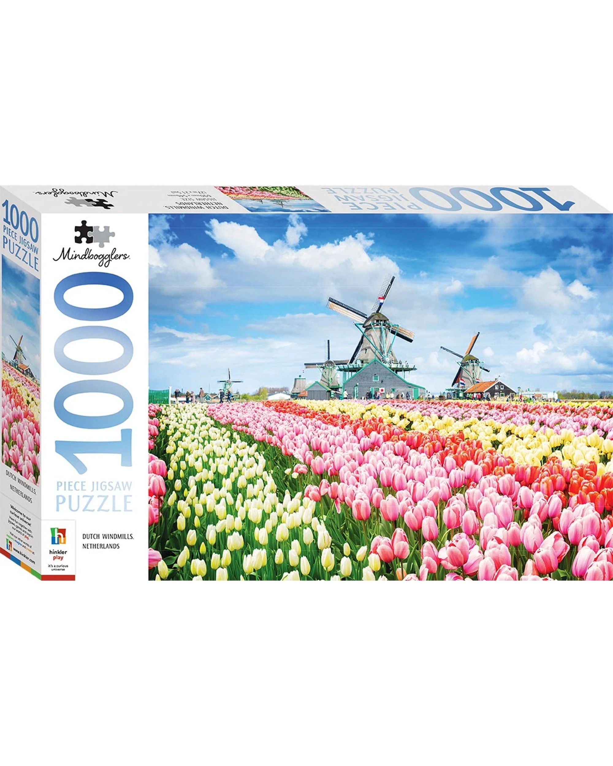 1 Hinkler Mindbogglers Dutch Windmills Netherlands 1000 Piece Puzzle, 1 of 2