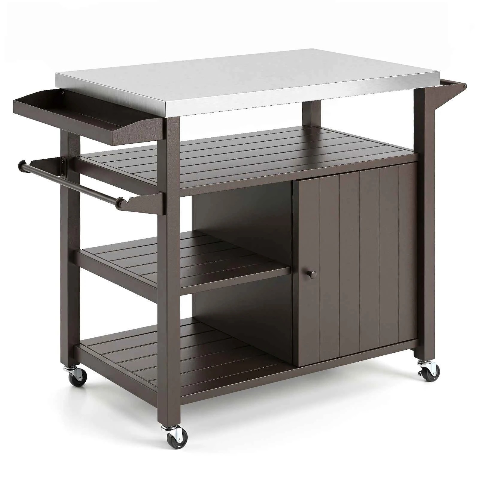 1 Costway Outdoor Grill Cart Prep Table Storage Cabinet Kitchen Island, 1 of 3