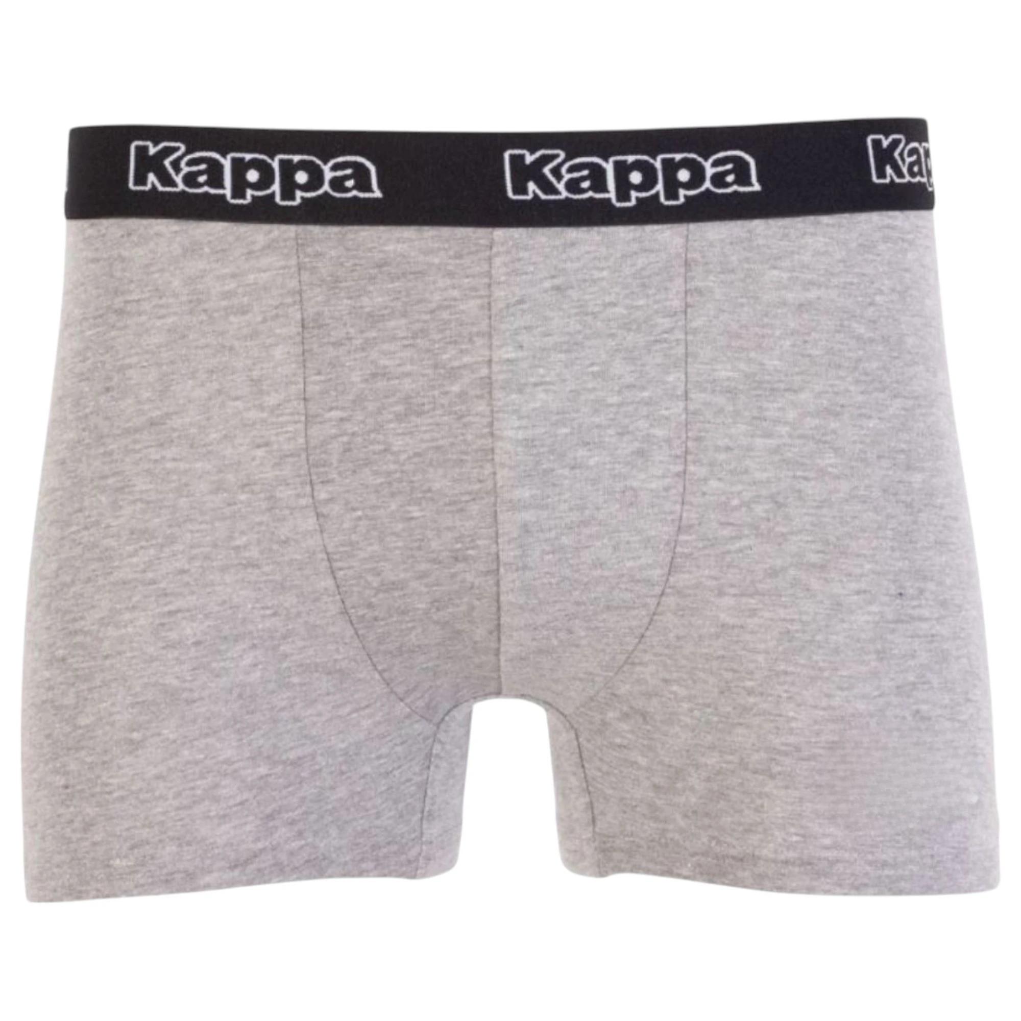 3 Kappa 2 x Mens Anthracite/ Grey Trunks Boxer Shorts Underwear ANTHRACITE/GREY, 3 of 3