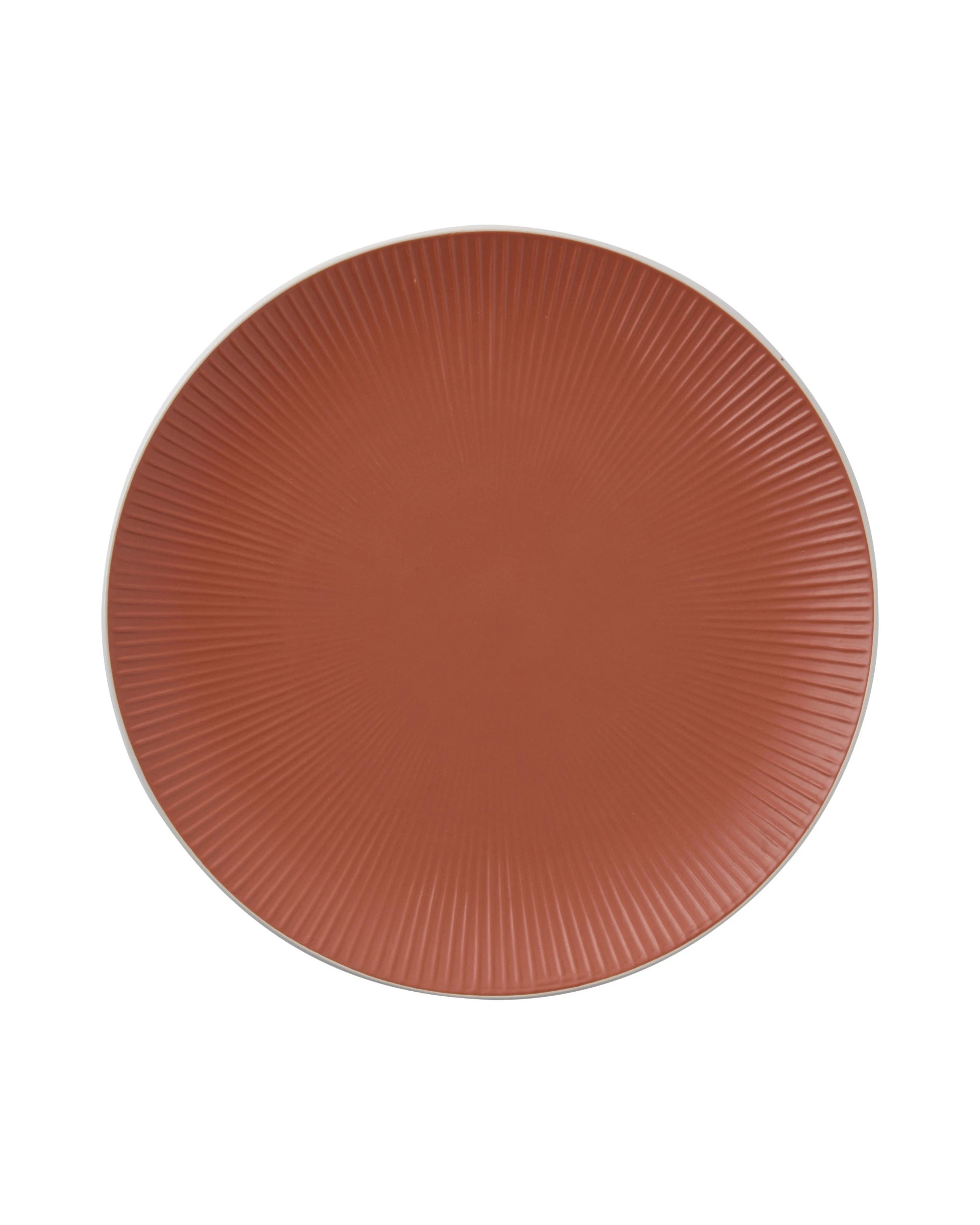 5 Cadence & Co. Maze 12-Piece Ribbed Matte Glaze Dinner Set 4 person - Terracotta, 5 of 7