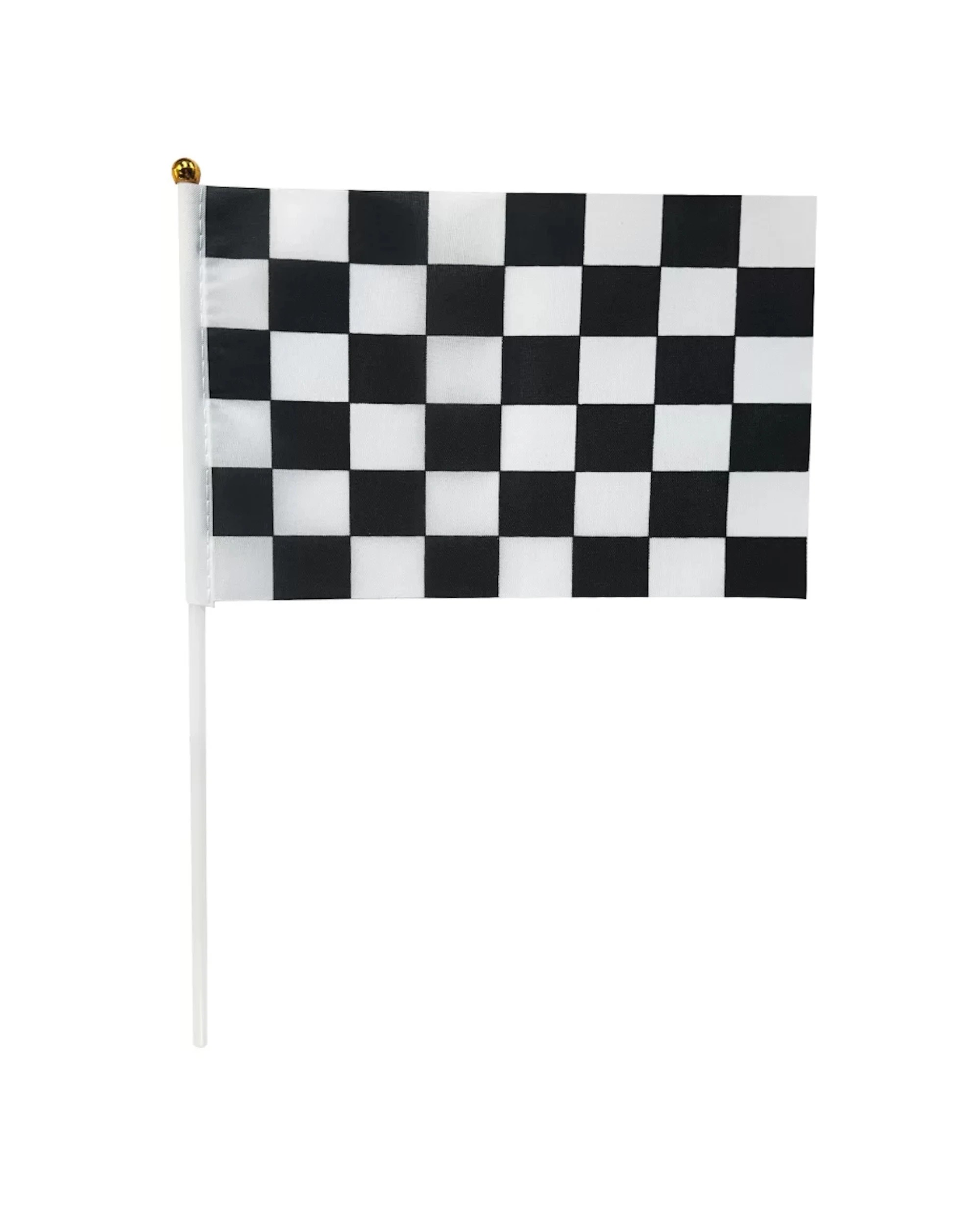 1 Partyrama Black and White Checkered Flags Pack of 6, 1 of 5