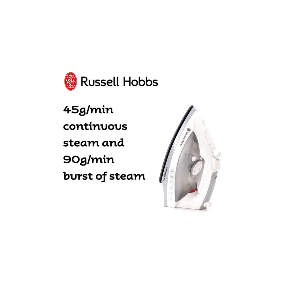 6 Russell Hobbs Rhc902 Clothing/garment Rapid Steam Shot Ironing Ceramic 2400w - White, 6 of 7