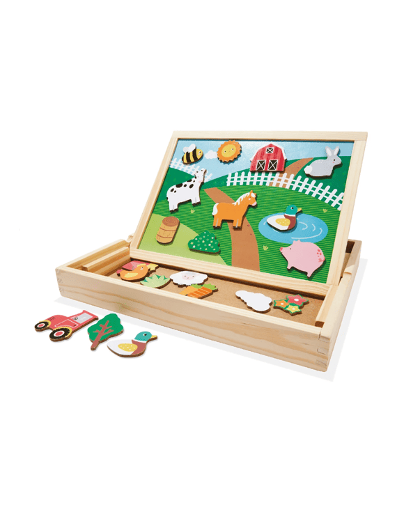 2-in-1 Magnetic & Blackboard Set
