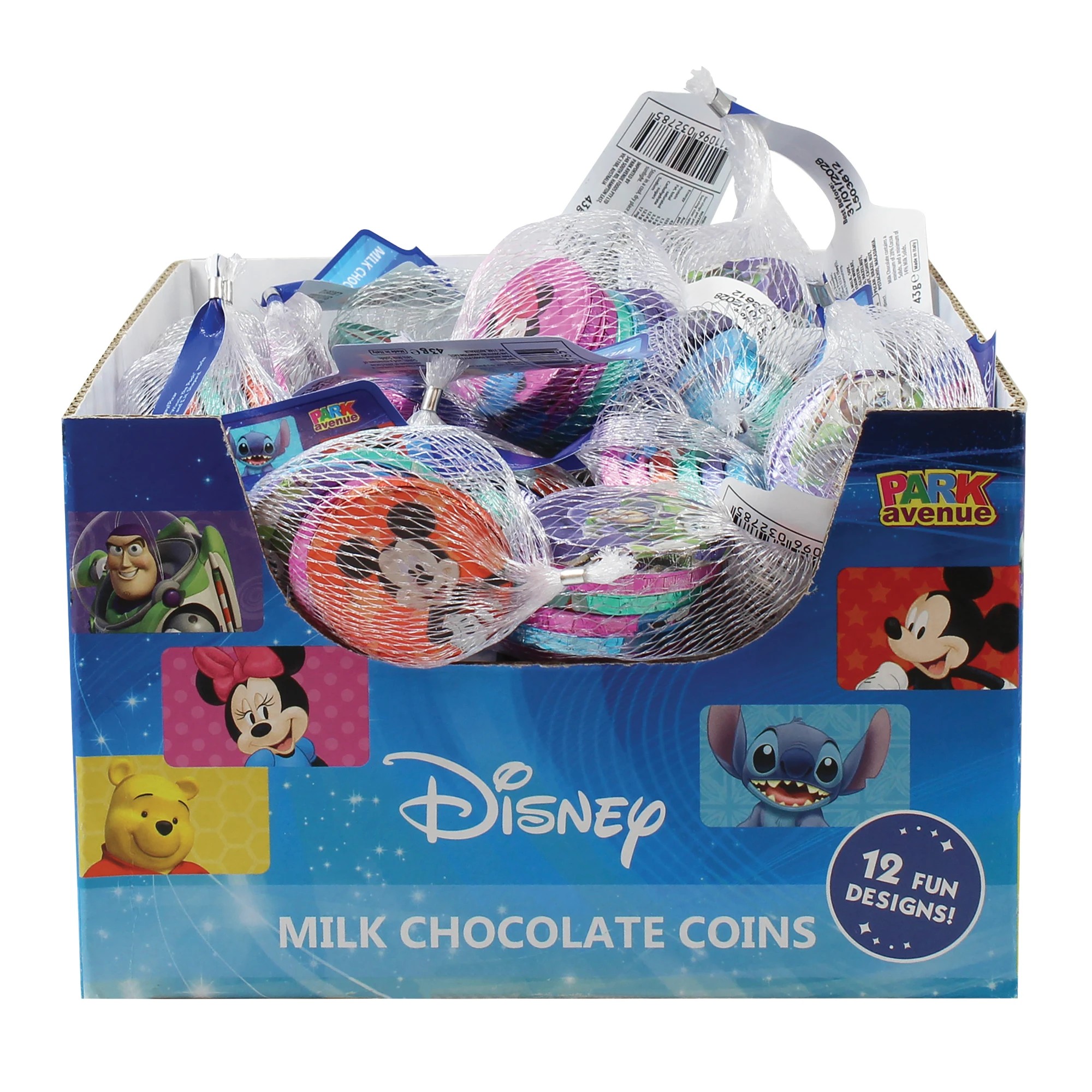 1 5 Pack Park Avenue Disney Milk Chocolate Coins 43g - Assorted, 1 of 4