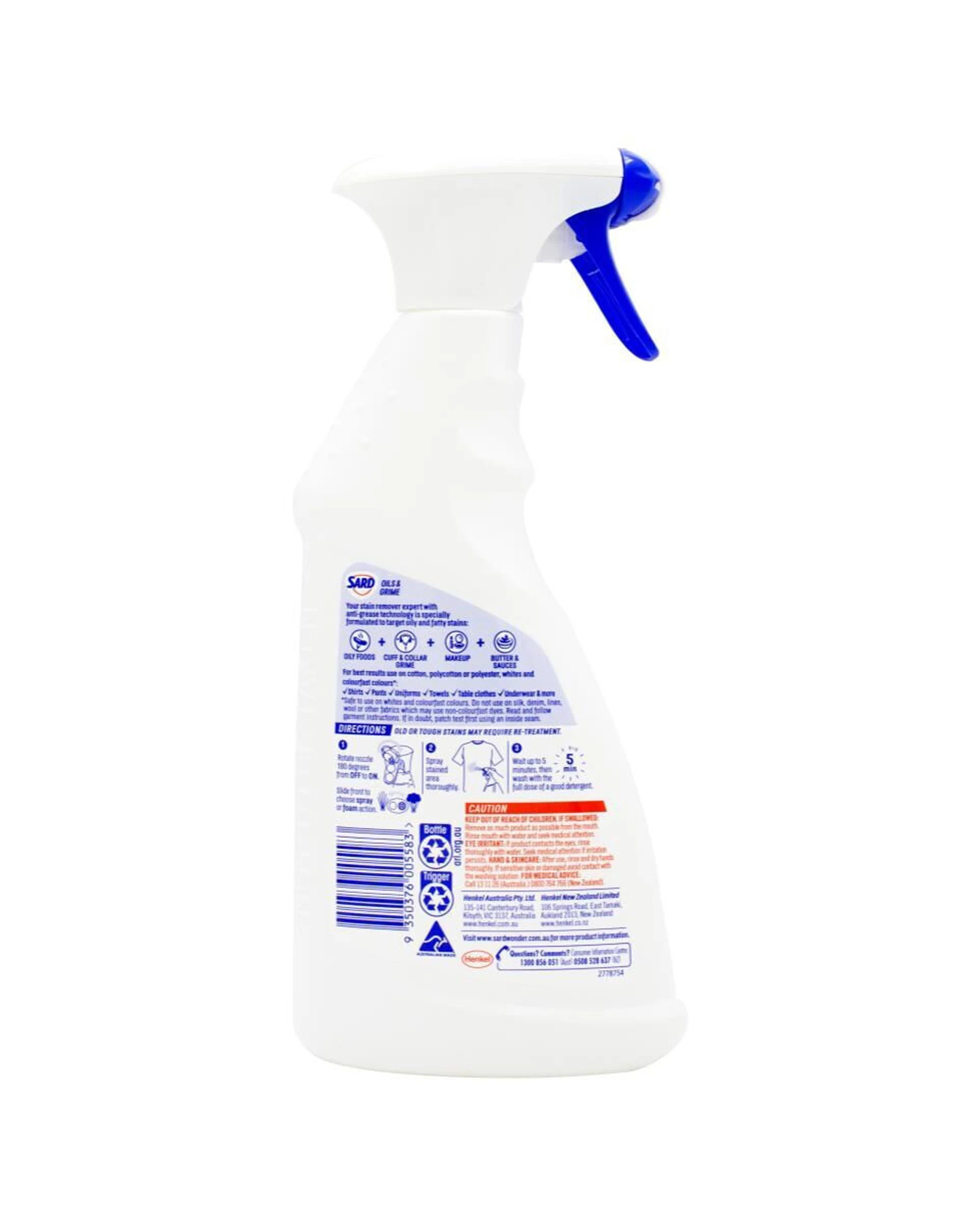 3 Sard Wonder 3PK Oils & Grime Laundry Spray Clothes Cleaning Stain Remover 420ml - White, 3 of 3