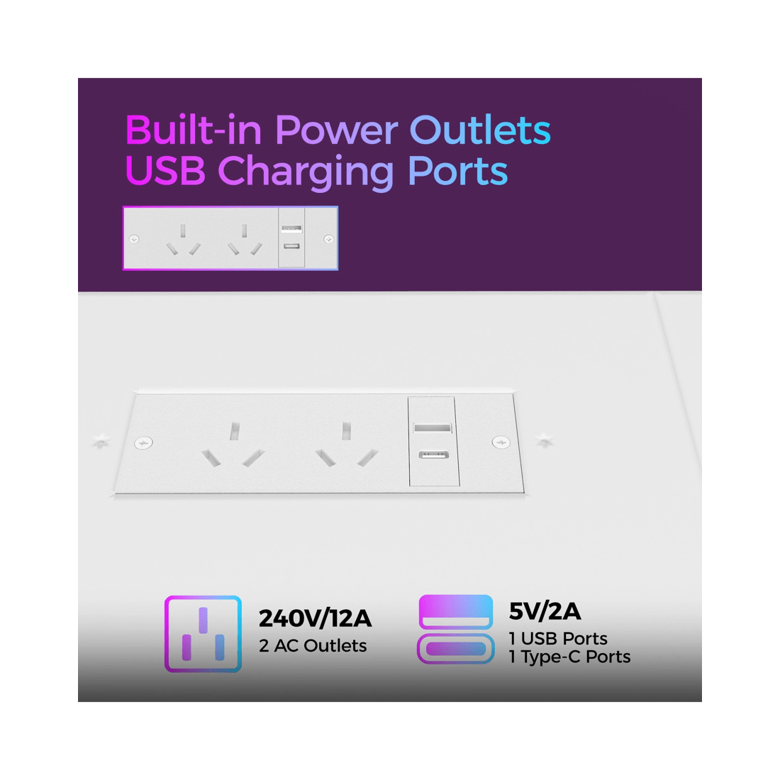 4 Advwin U Shaped Gaming Desk With Led Lights & Power Outlets Reversible 164cm Computer Desk With Bookshelf White, 4 of 10