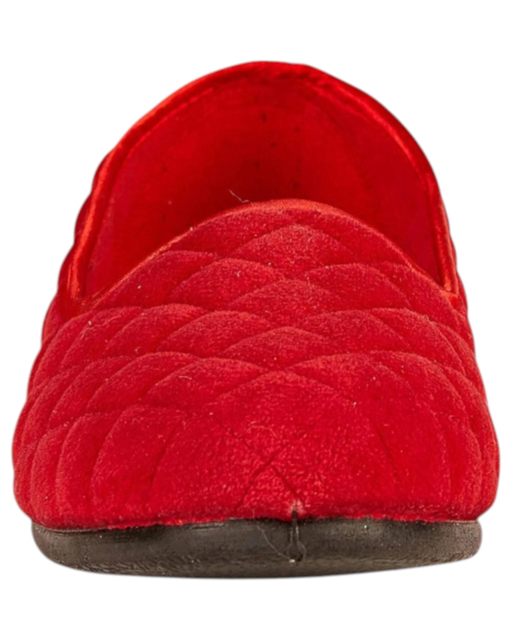 4 Grosby Womens Dawn Red Comfortable Slippers Ladies Shoes Slip On Flats RED, 4 of 5