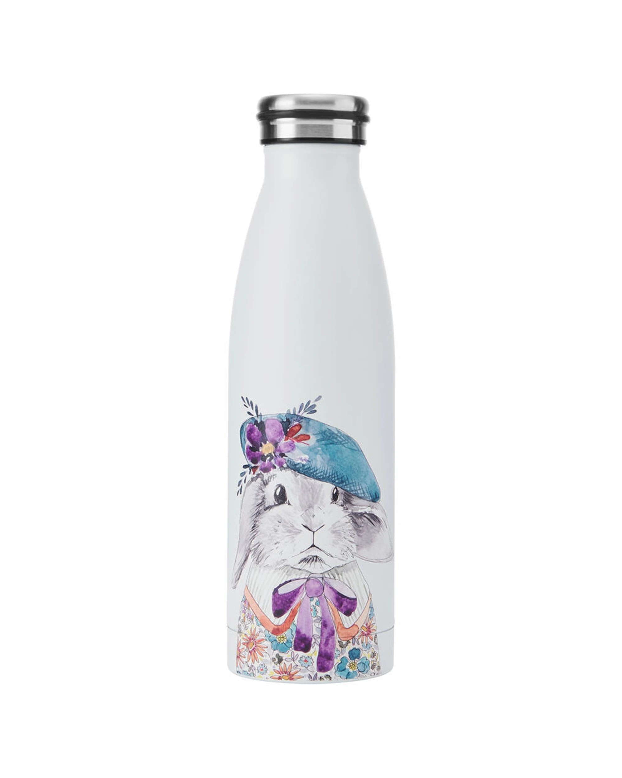 2 Mikasa 2PK Rabbit Themed Sleeved Insulated Water Bottle Vacuum Insulated 500mL - White, 2 of 5