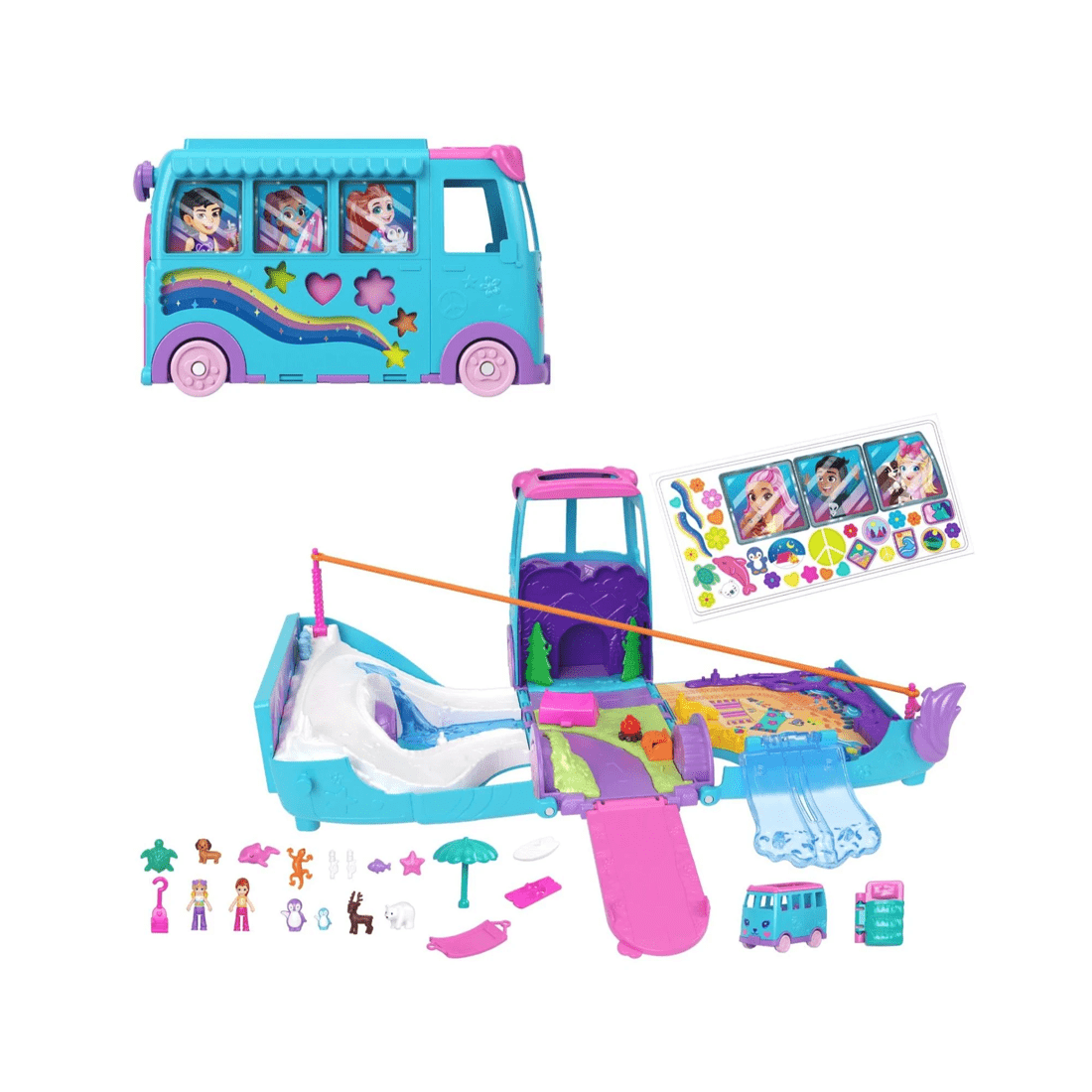 2 Mattel Polly Pocket Pet Mobile Adventure Playset - Multi, 2 of 6