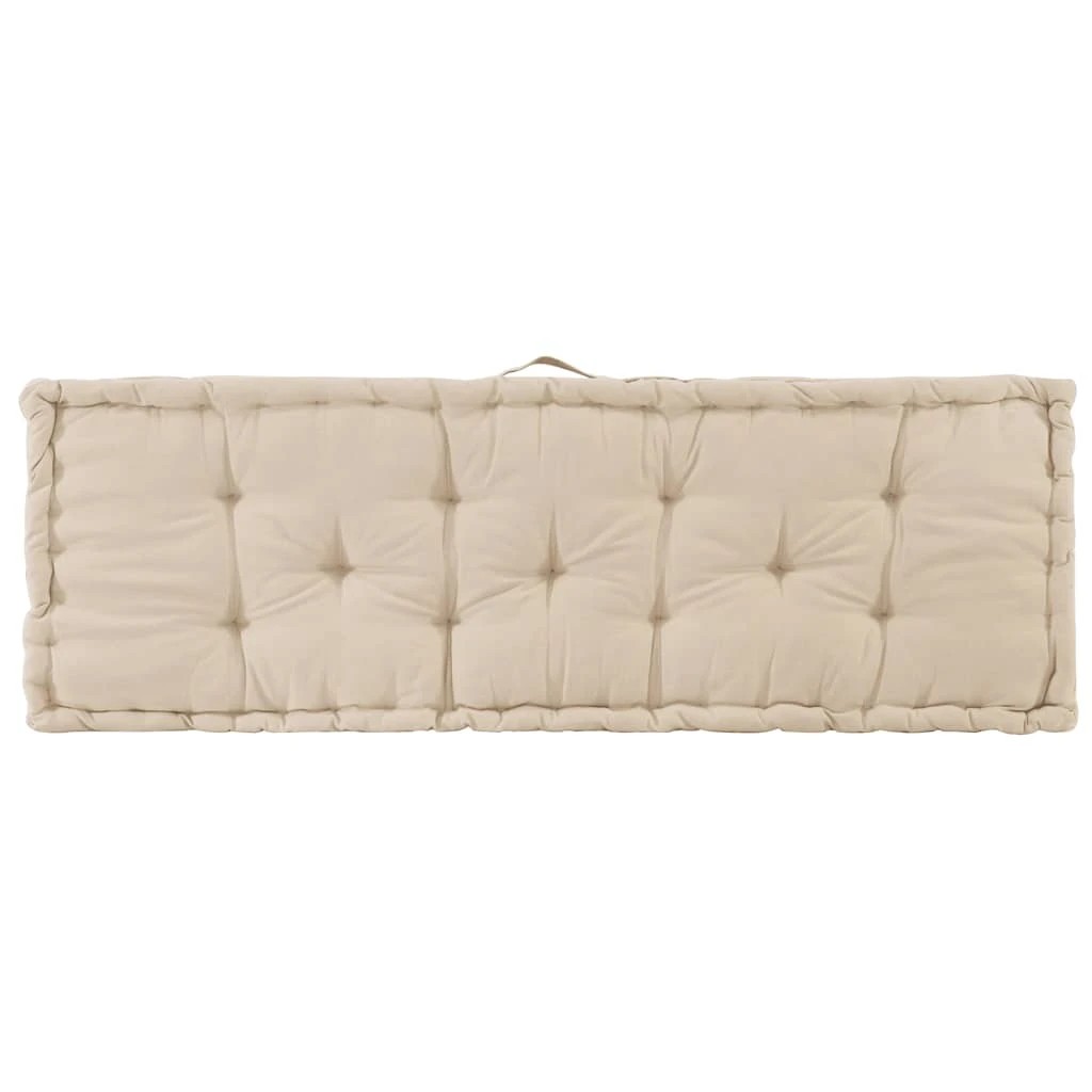 4 vidaXL Pallet Floor Cushion Cotton - Beige, 4 of 6