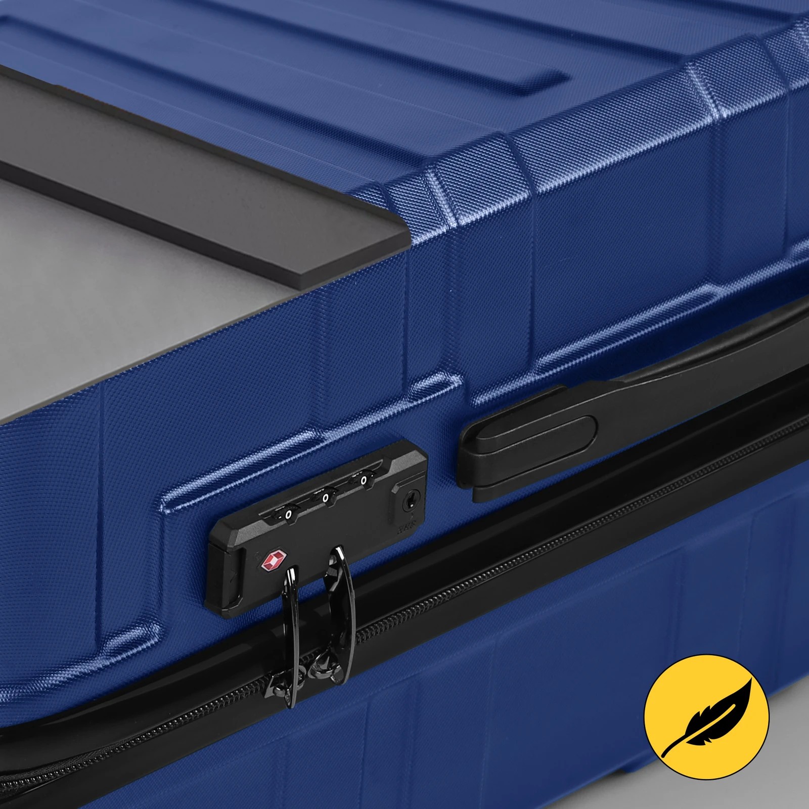 3 Alfordson Luggage 3PCS Set Suitcase Trolley TSA Carry on Hard Case - Blue, 3 of 10