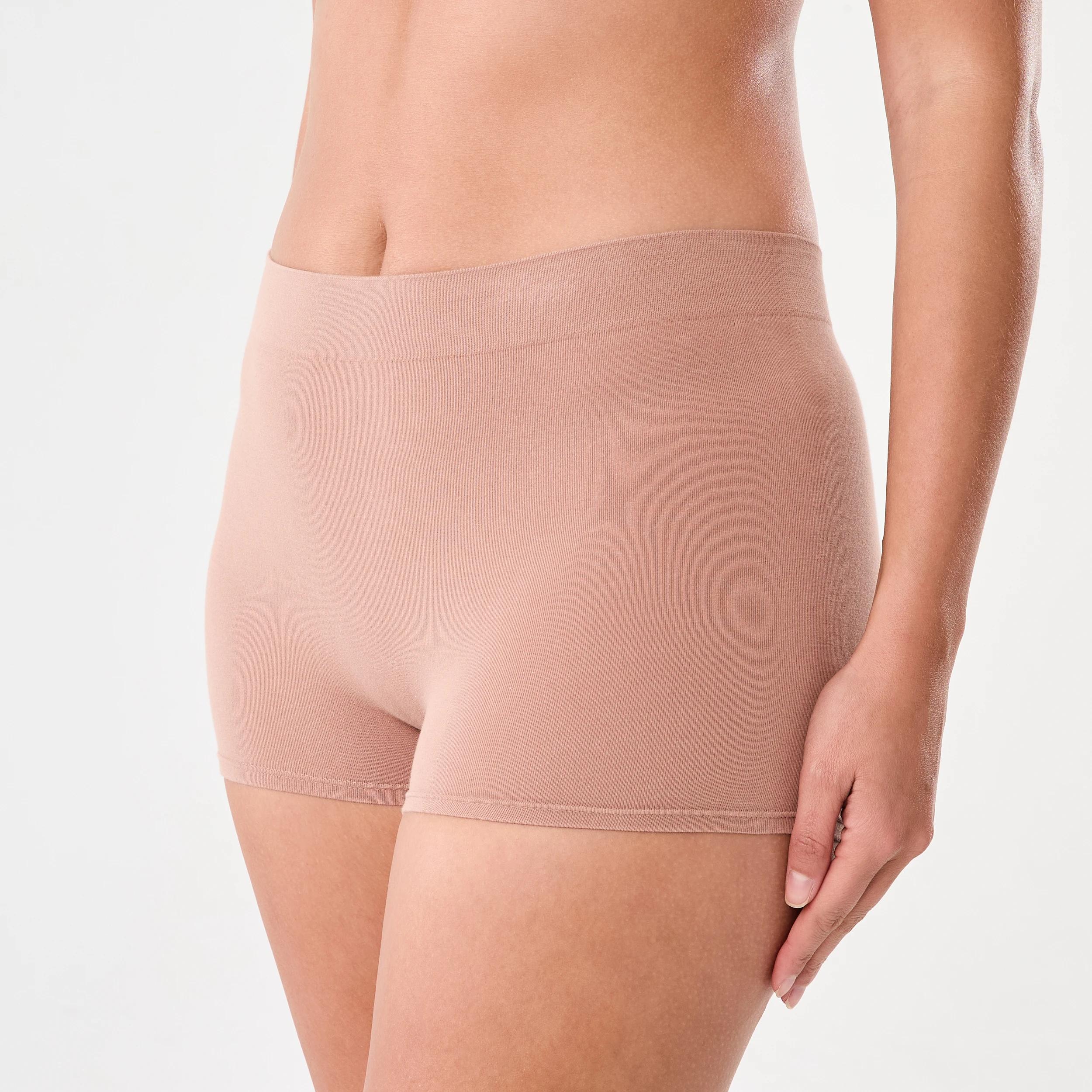 6 3 Pack Seamfree Cotton Boyleg Briefs BALLERINA, SACHET PINK, SOFT CLAY, 6 of 9