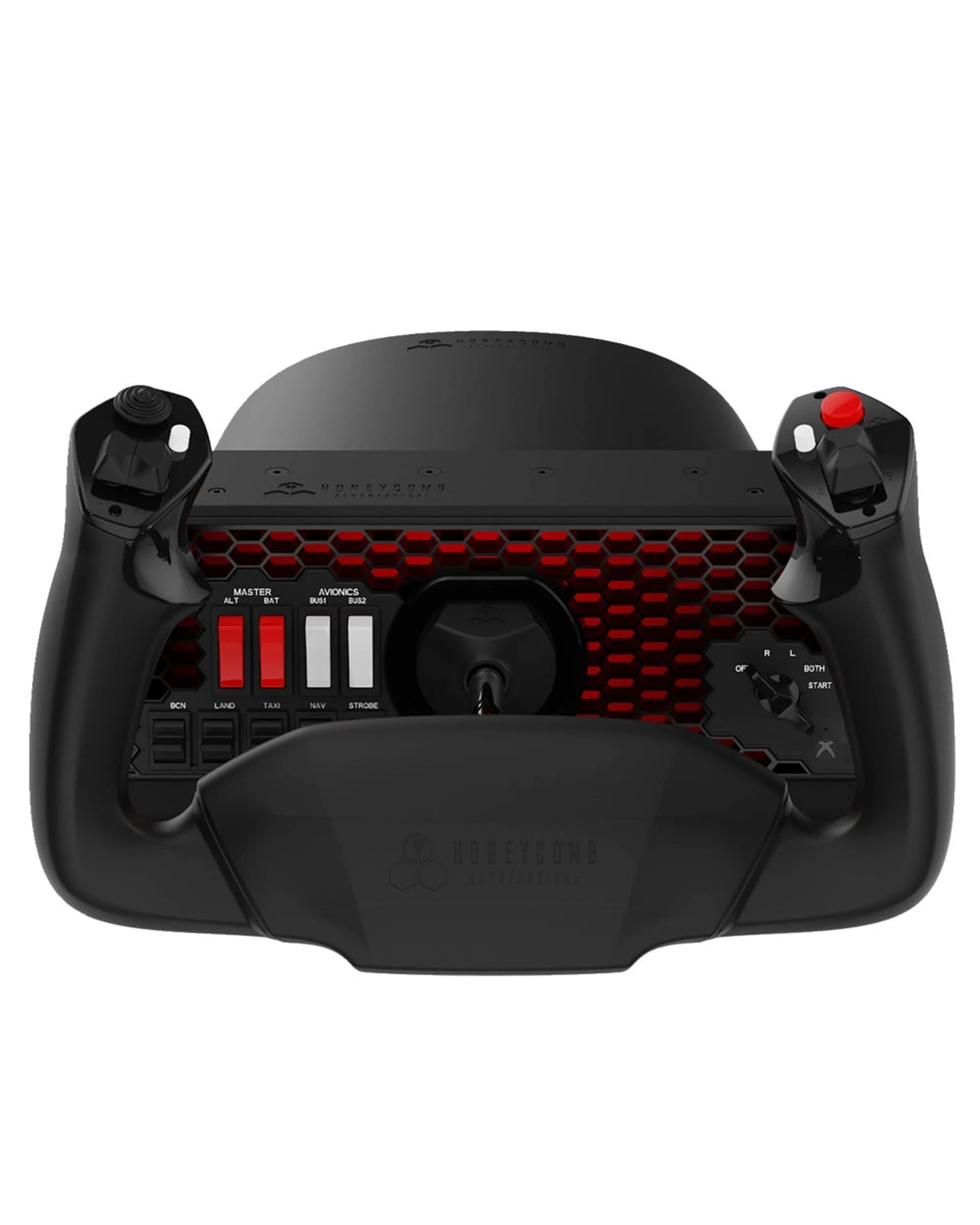 1 Honeycomb Alpha Flight Controls Yoke and Switch Panel XPC - Black, 1 of 4