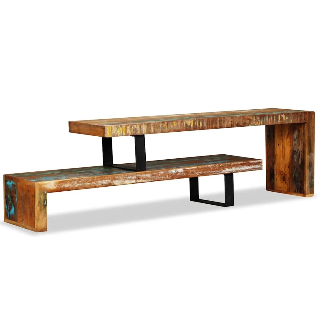 4 Vidaxl Tv Stand Solid Reclaimed Wood - Brown, 4 of 10