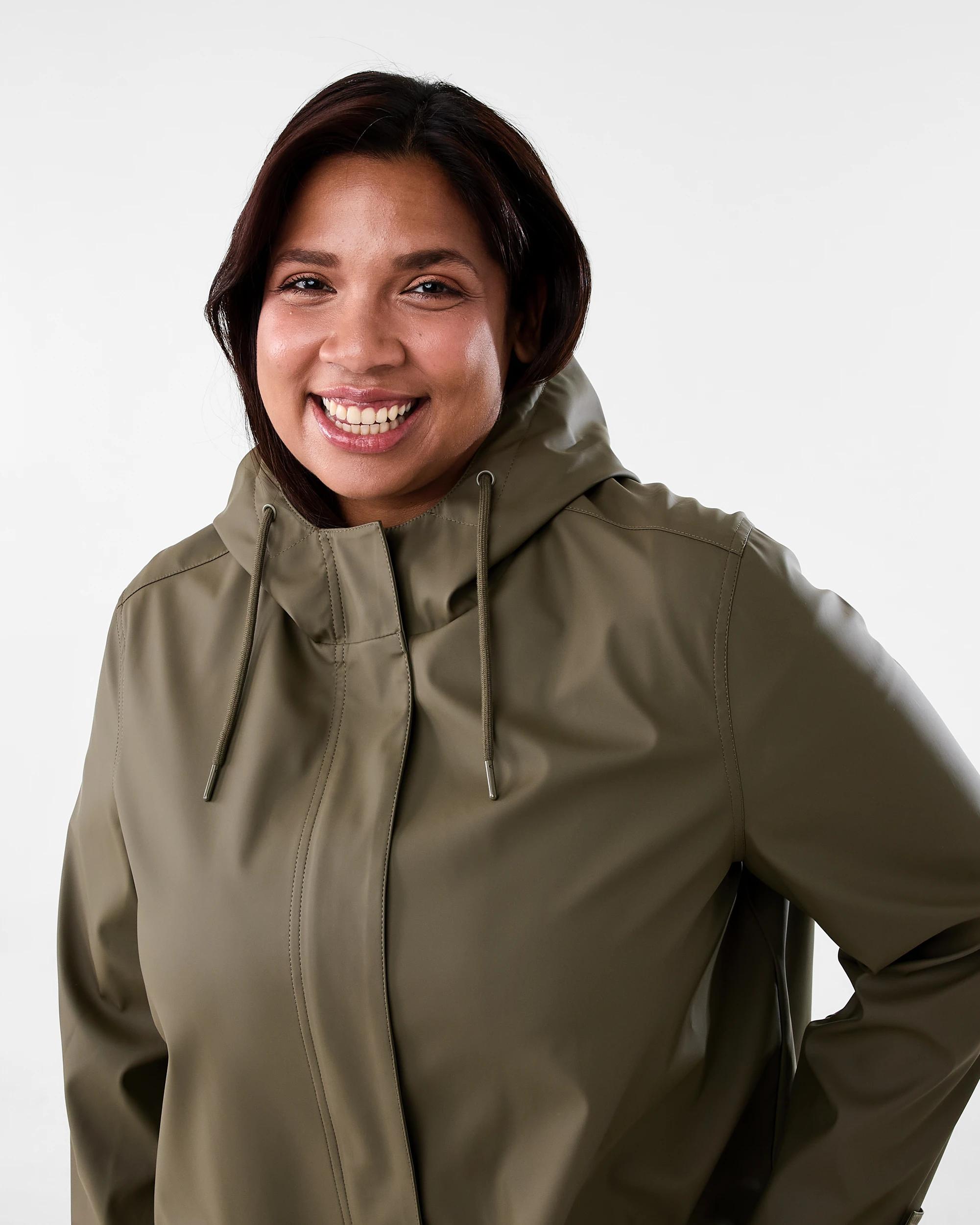 5 Curve Rain Coat Deep Olive, 5 of 9