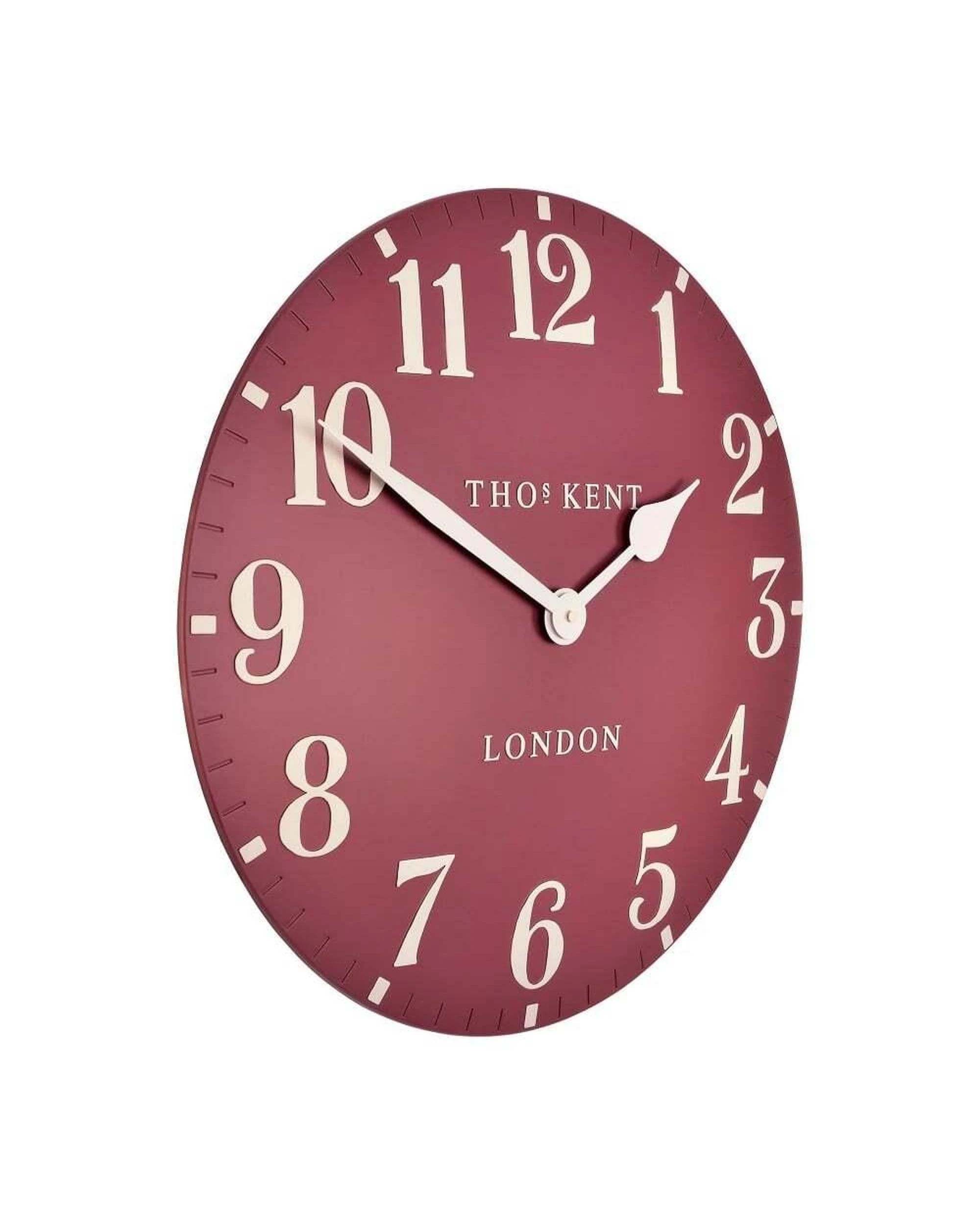 2 Thomas Kent 30cm Mulberry Arabic Wall Clock  Red, 2 of 3