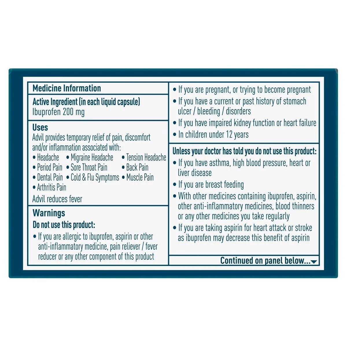 8 20 Pack Advil Ibuprofen 200 mg Minis Liquid Capsules, 8 of 10