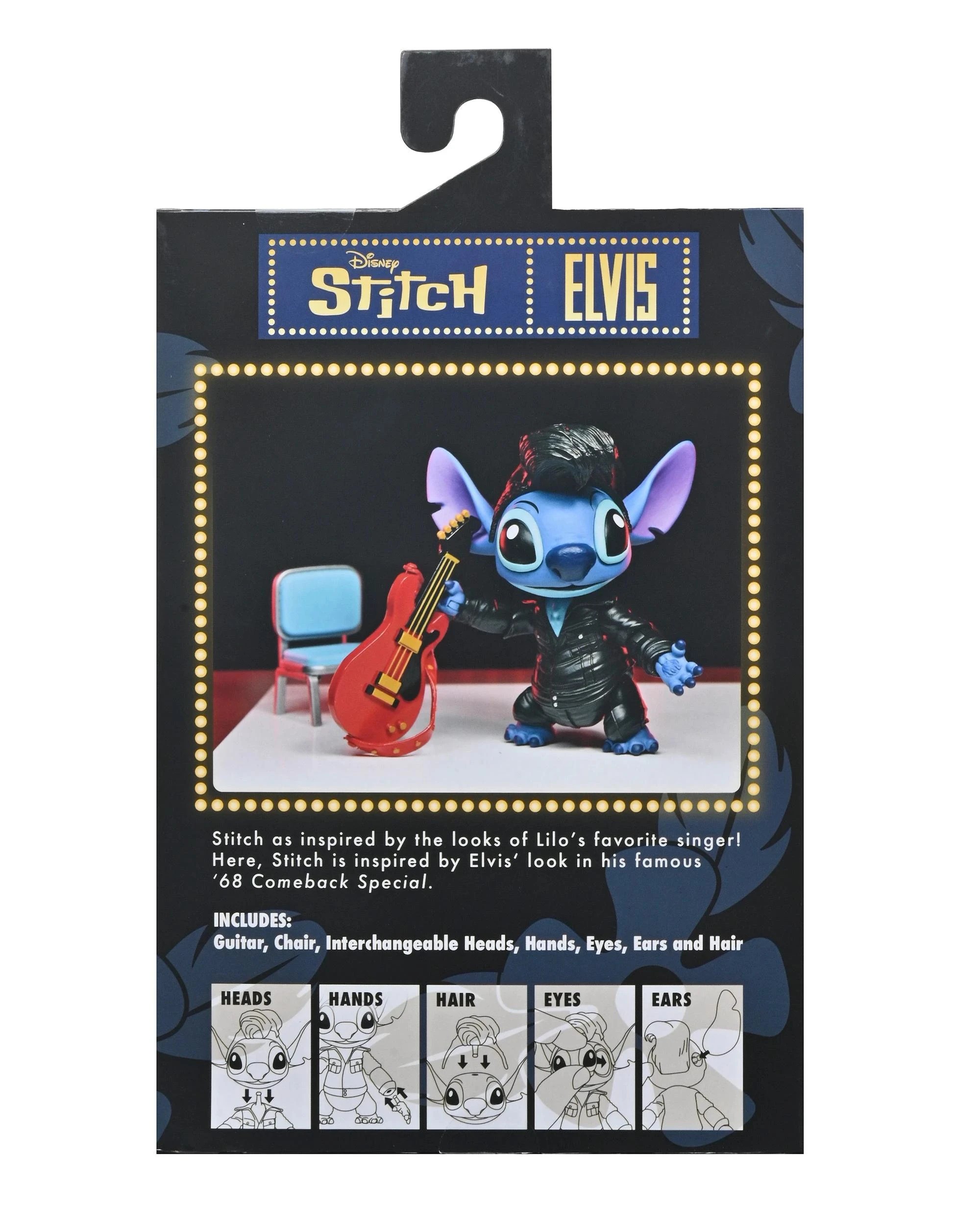 6 Neca-Disney Lilo & Stitch Ultimate Singer Elvis Stitch 7 Inch Scale Action Figure - Blue, 6 of 8