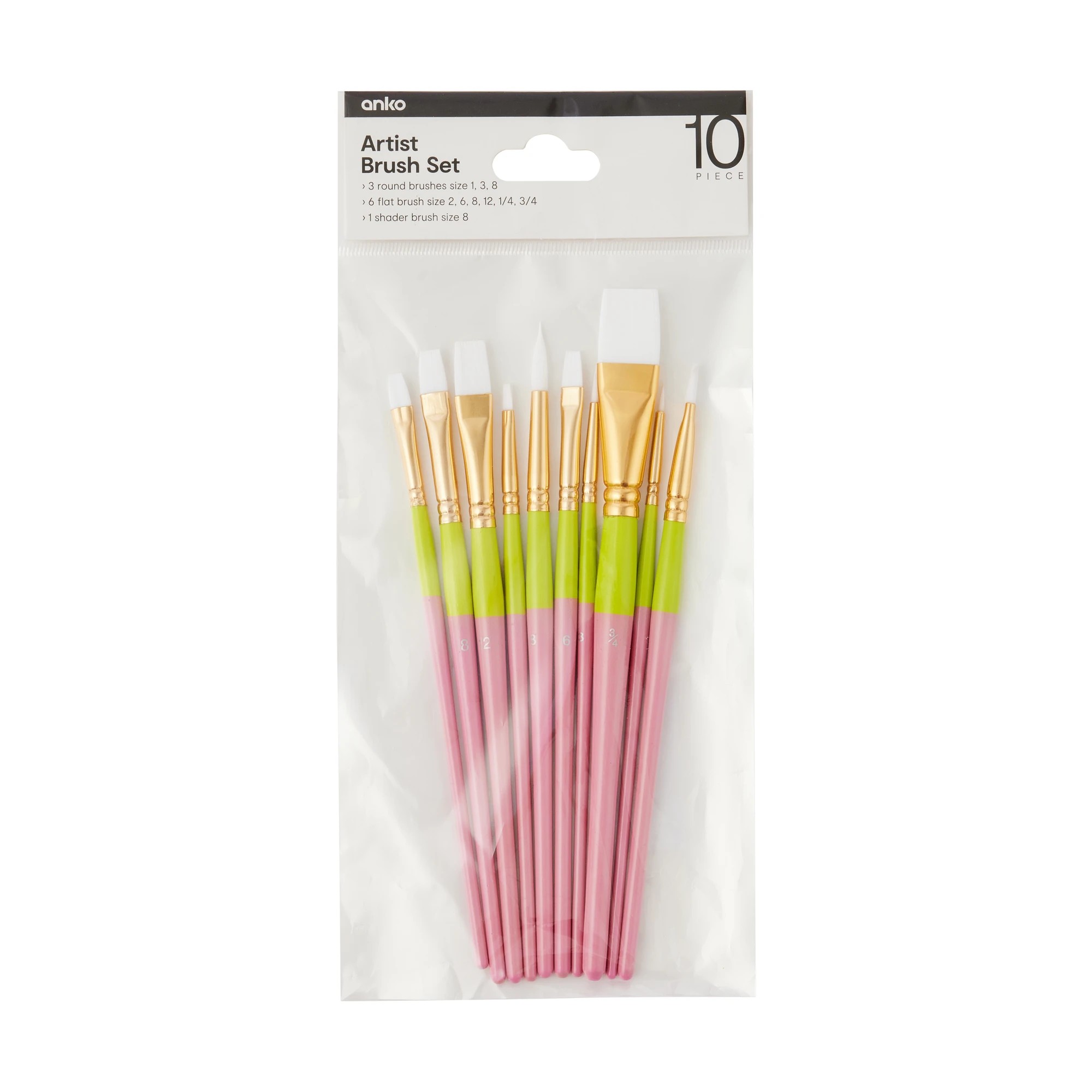 1 10 Piece Artist Brush Set, 1 of 5