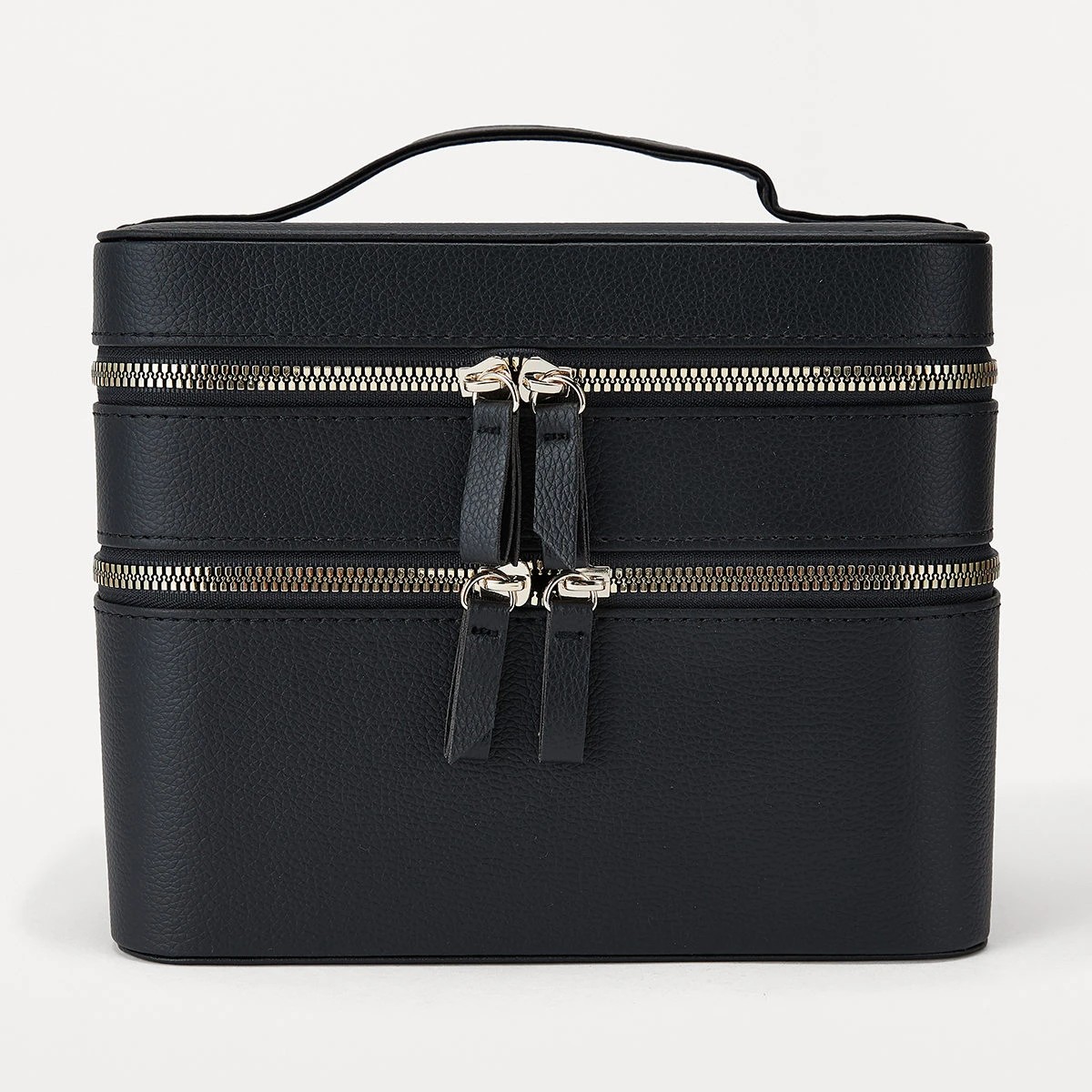 2 Double Tier Beauty Case - Black, 2 of 10