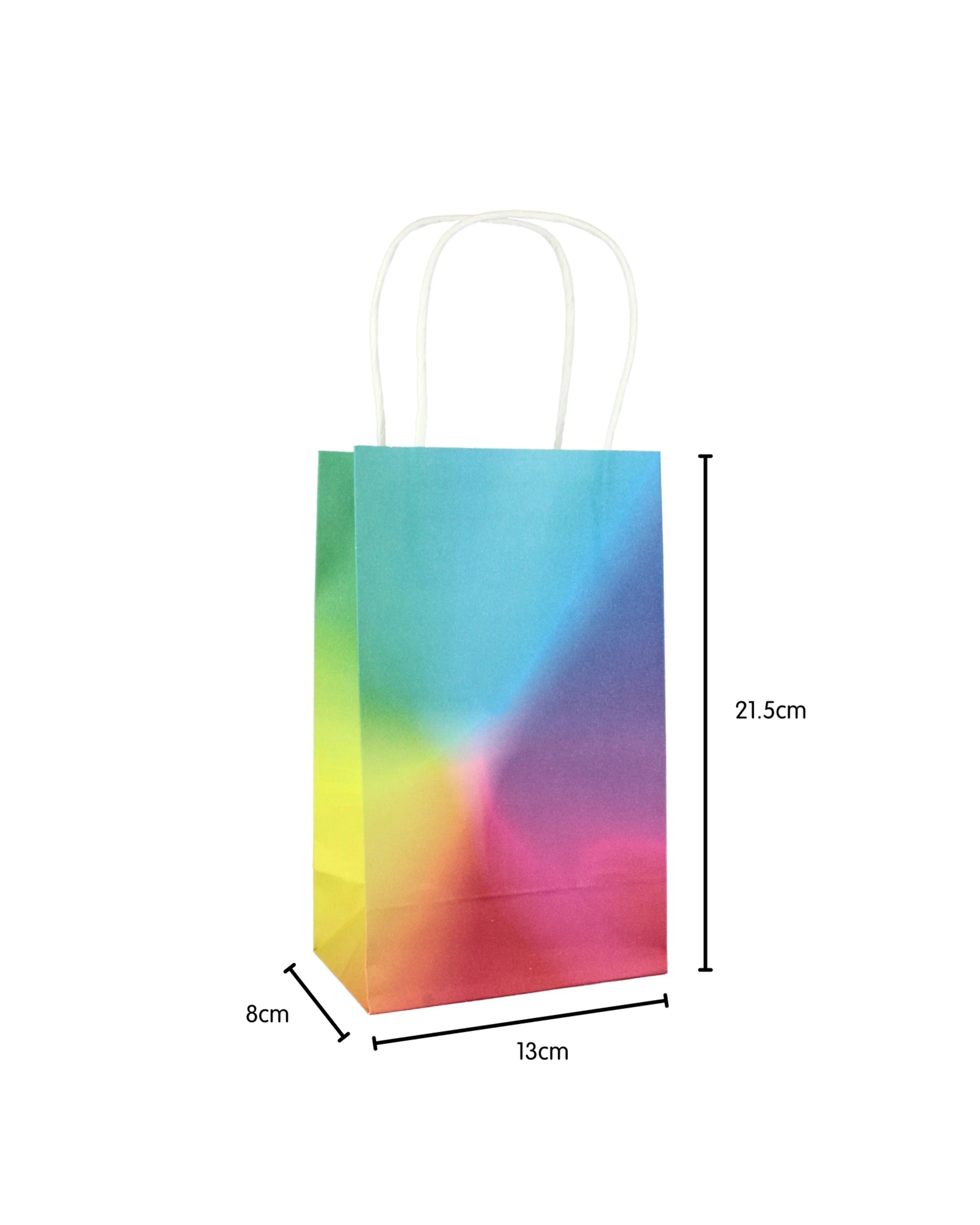 2 Alpen Bright Rainbow Paper Party Bags Pack of 5, 2 of 4