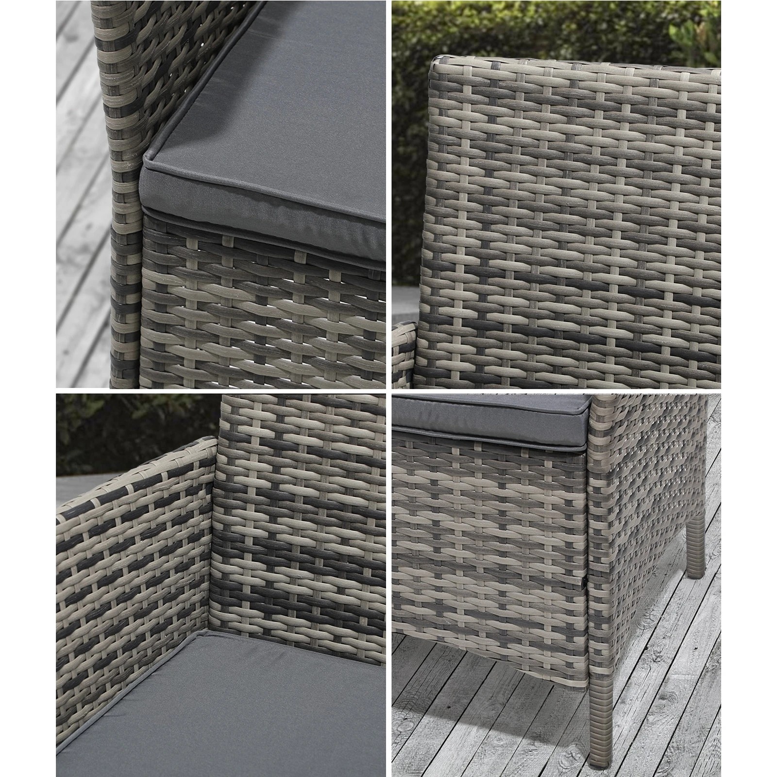 4 Livsip Outdoor Dining Set Table & Chairs 5pcs Patio Furniture Lounge Setting
 - Multi, 4 of 10