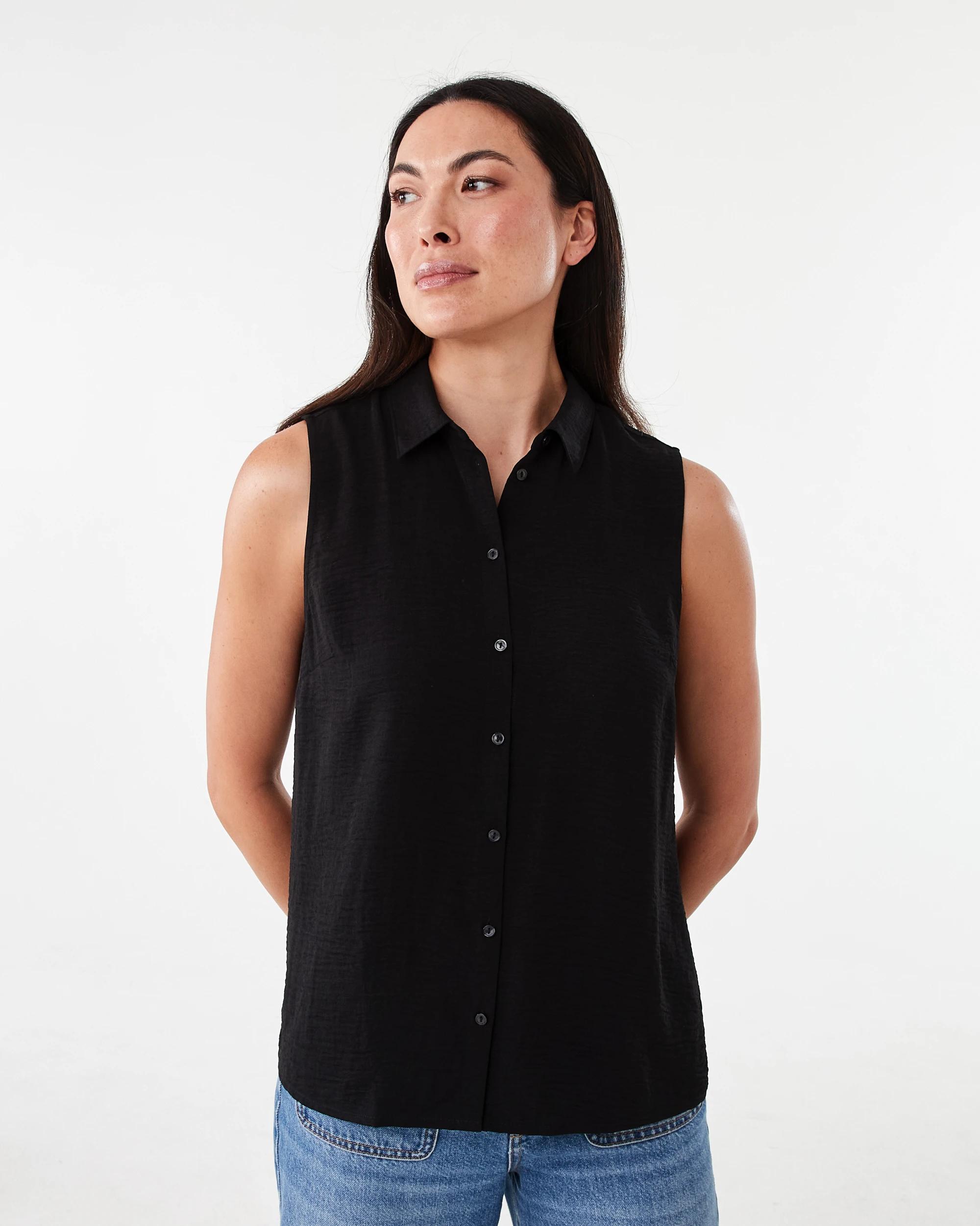 1 Sleeveless Soft Shirt Black, 1 of 6
