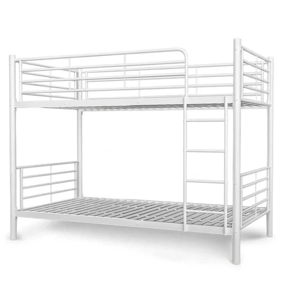 1 Kingston Slumber Single Metal Bunk Bed, 2-in-1 Modular Design - White, 1 of 1