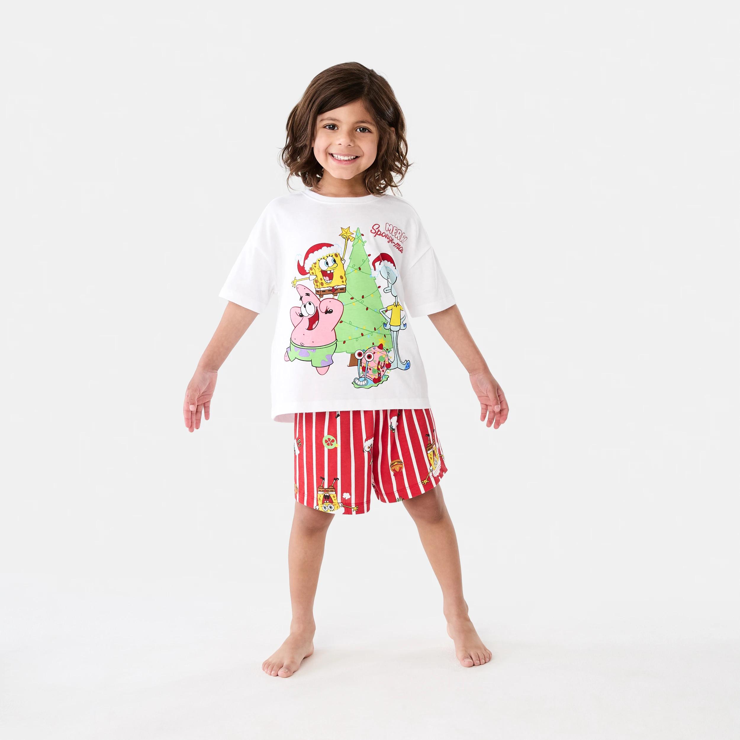 6 SpongeBob SquarePants License Christmas Family Matching Knit Pyjama Set SPONGE BOB XMAS, 6 of 9