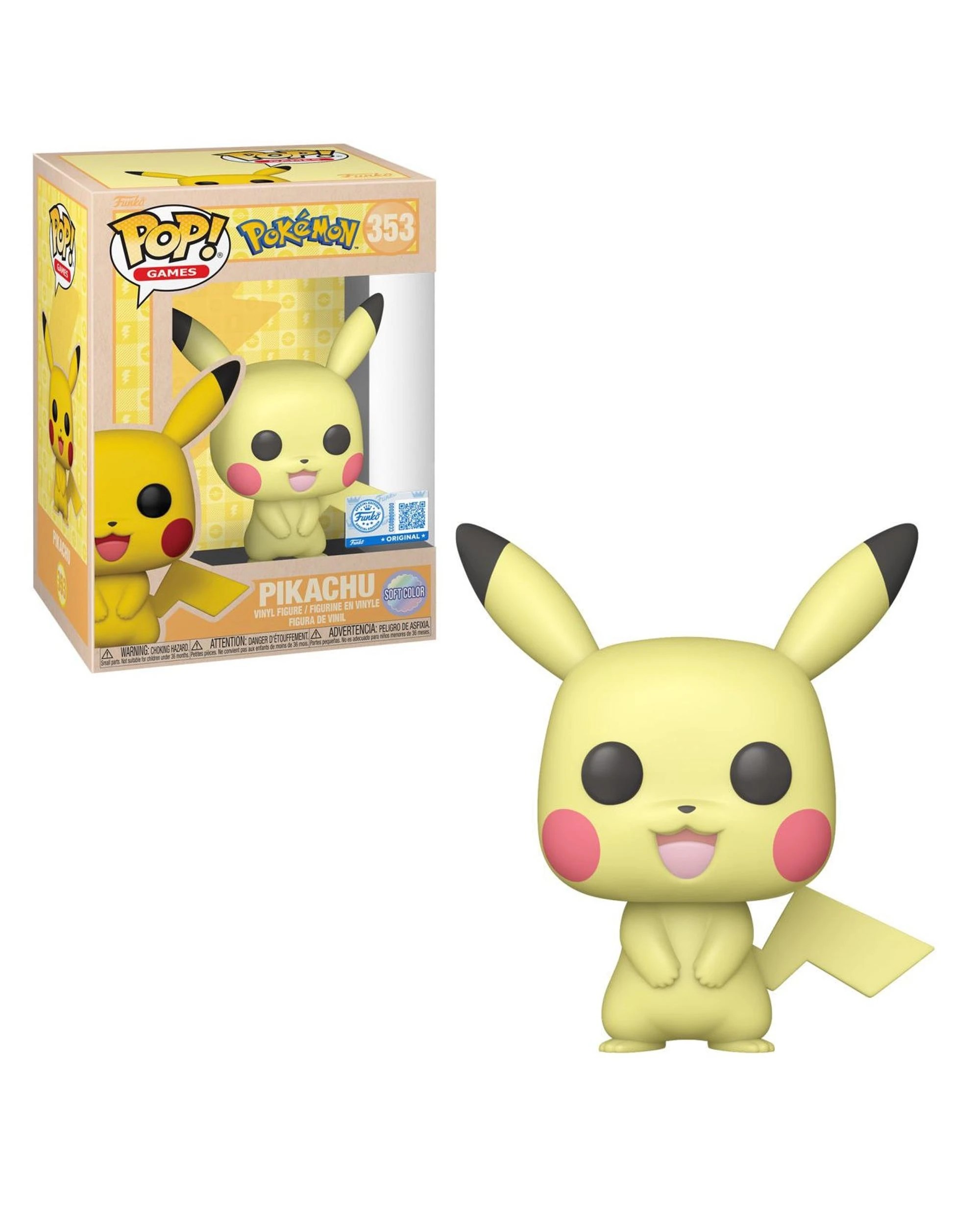 1 Pokemon Pikachu - Pastel -  Funko POP! Vinyl, 1 of 3