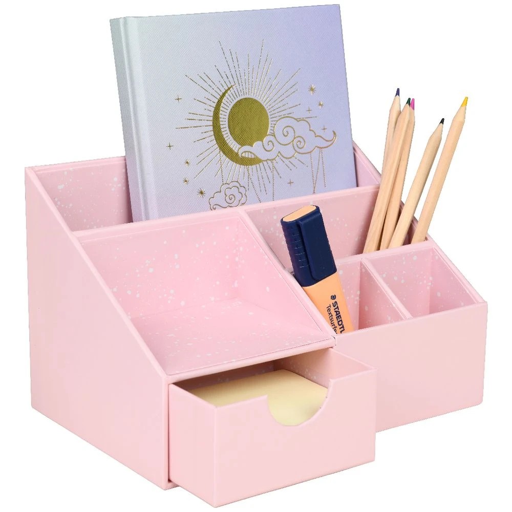 2 Otto Pastel Desk Organiser Pink, 2 of 5