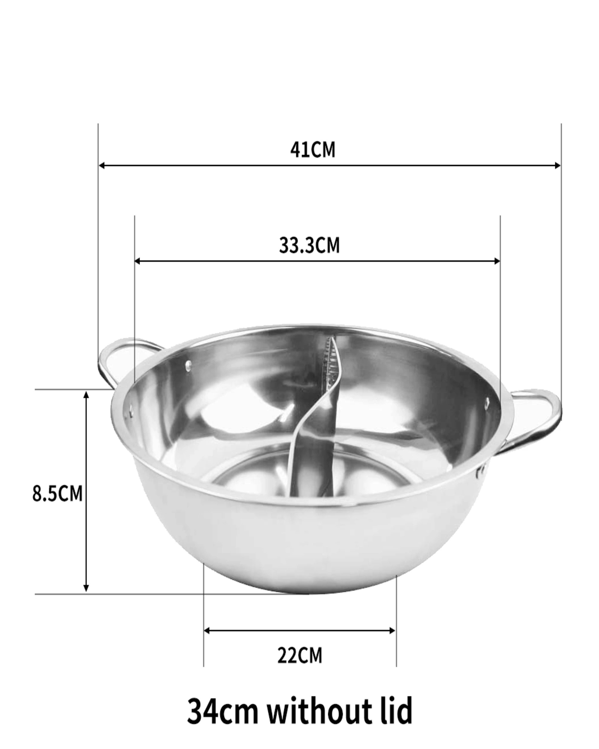 6 Toque 34cm Stainless-Steel Twin Hot Pot No Lid, 6 of 7