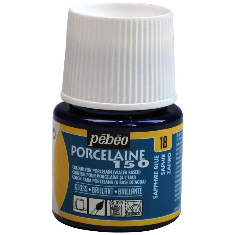 1 Pebeo Porcelaine 150 Paint 45ml Sapphire Blue, 1 of 1