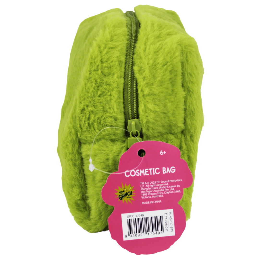 3 Dr. Seuss The Grinch Cosmetic Bag - Green, 3 of 4