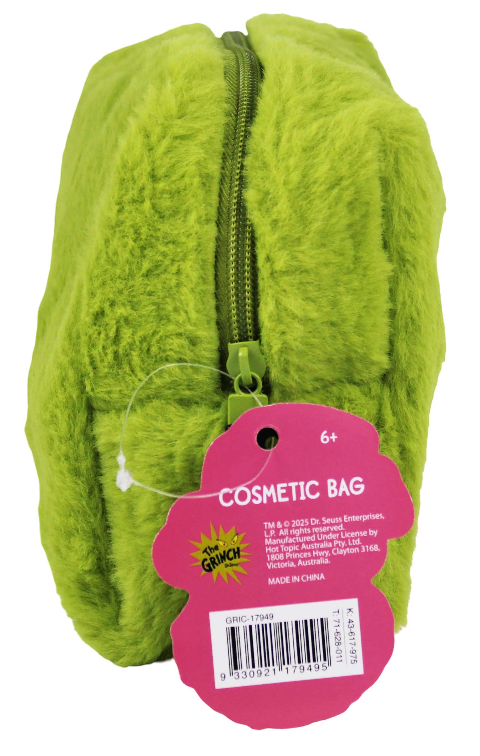 3 Dr. Seuss The Grinch Cosmetic Bag - Green, 3 of 4