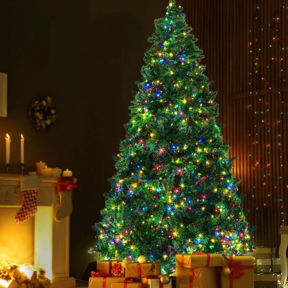 2 Jingle Jollys Christmas Tree 2.1m Xmas Tree Decoration 9 Light Modes Dual Colour - Green, 2 of 7