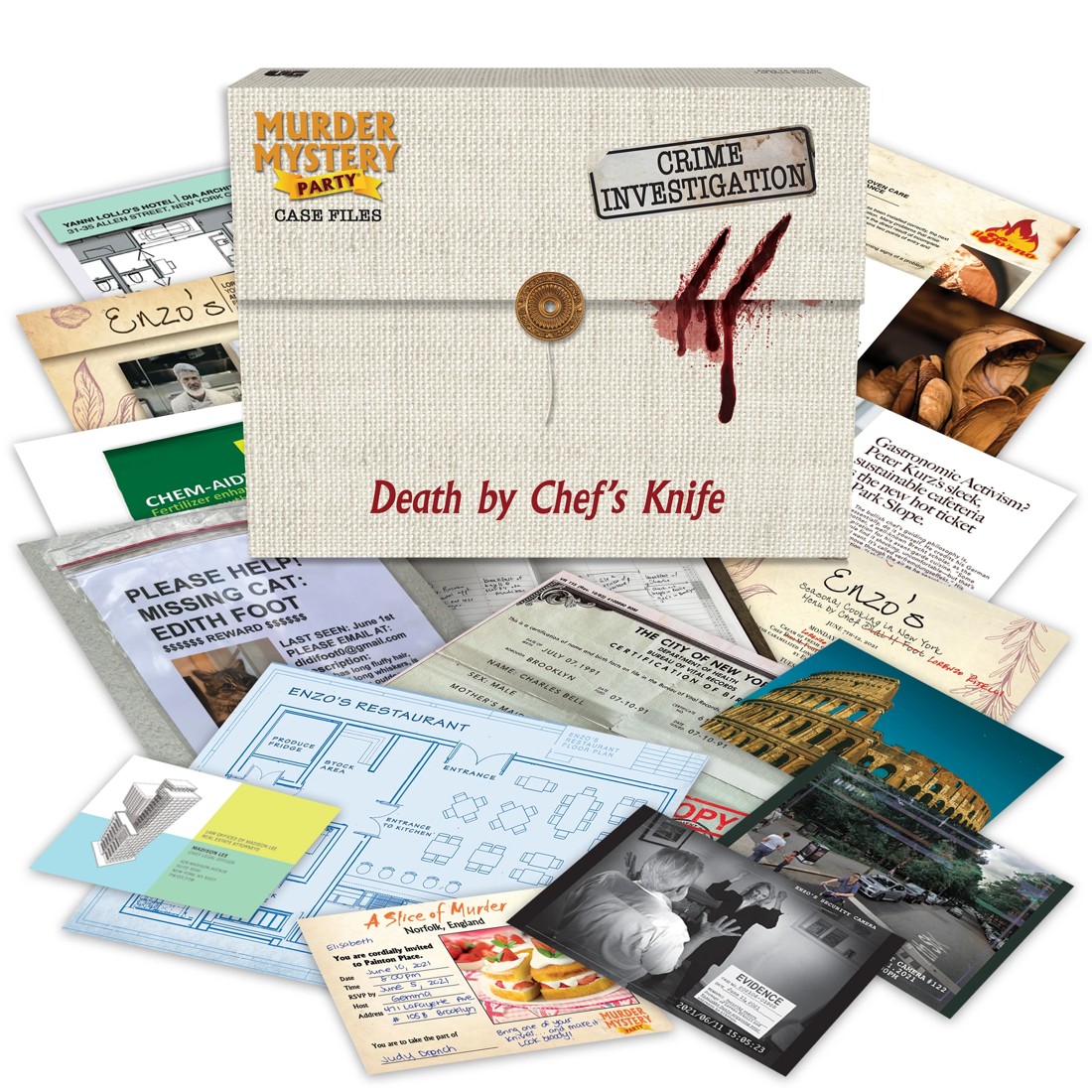 3 Murder Mystery Party Case Files - Assorted - Multi, 3 of 6