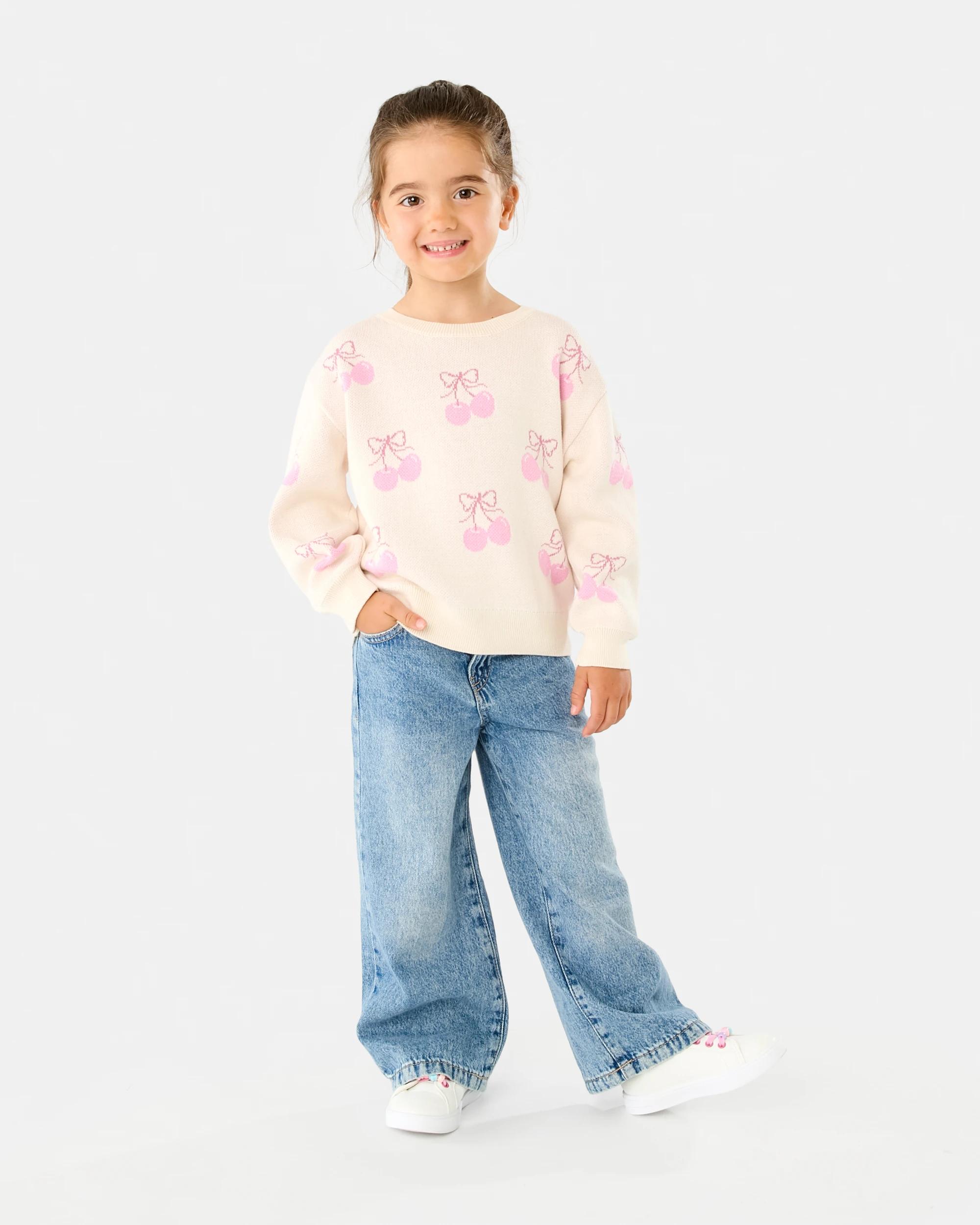 6 Jacquard Knit Jumper Bge Cherry, 6 of 8