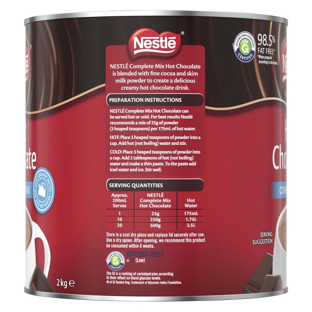 2 Nestlé Hot Chocolate Complete Mix Tin 2kg, 2 of 3
