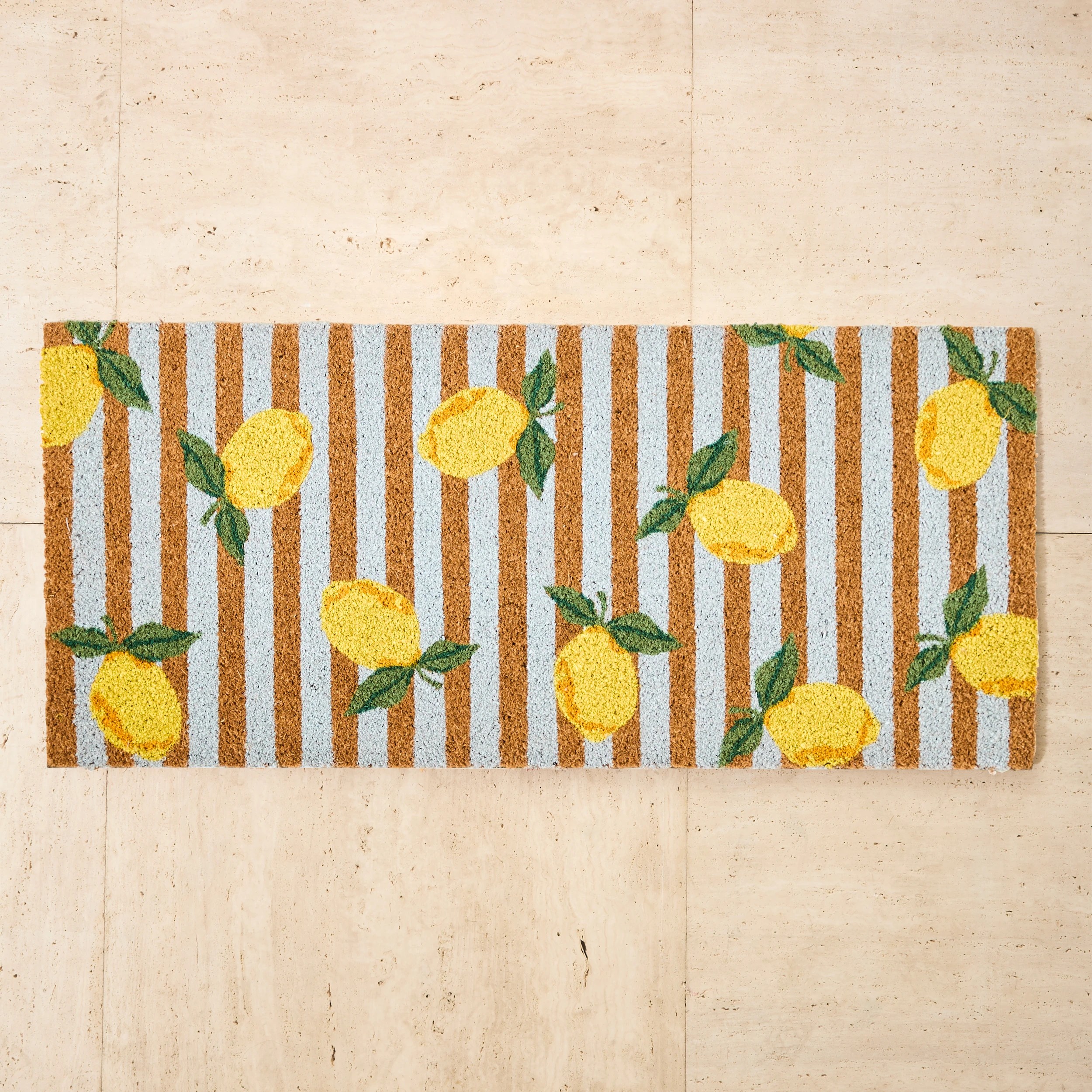 4 Lemon Stripe Door Mat, 4 of 5