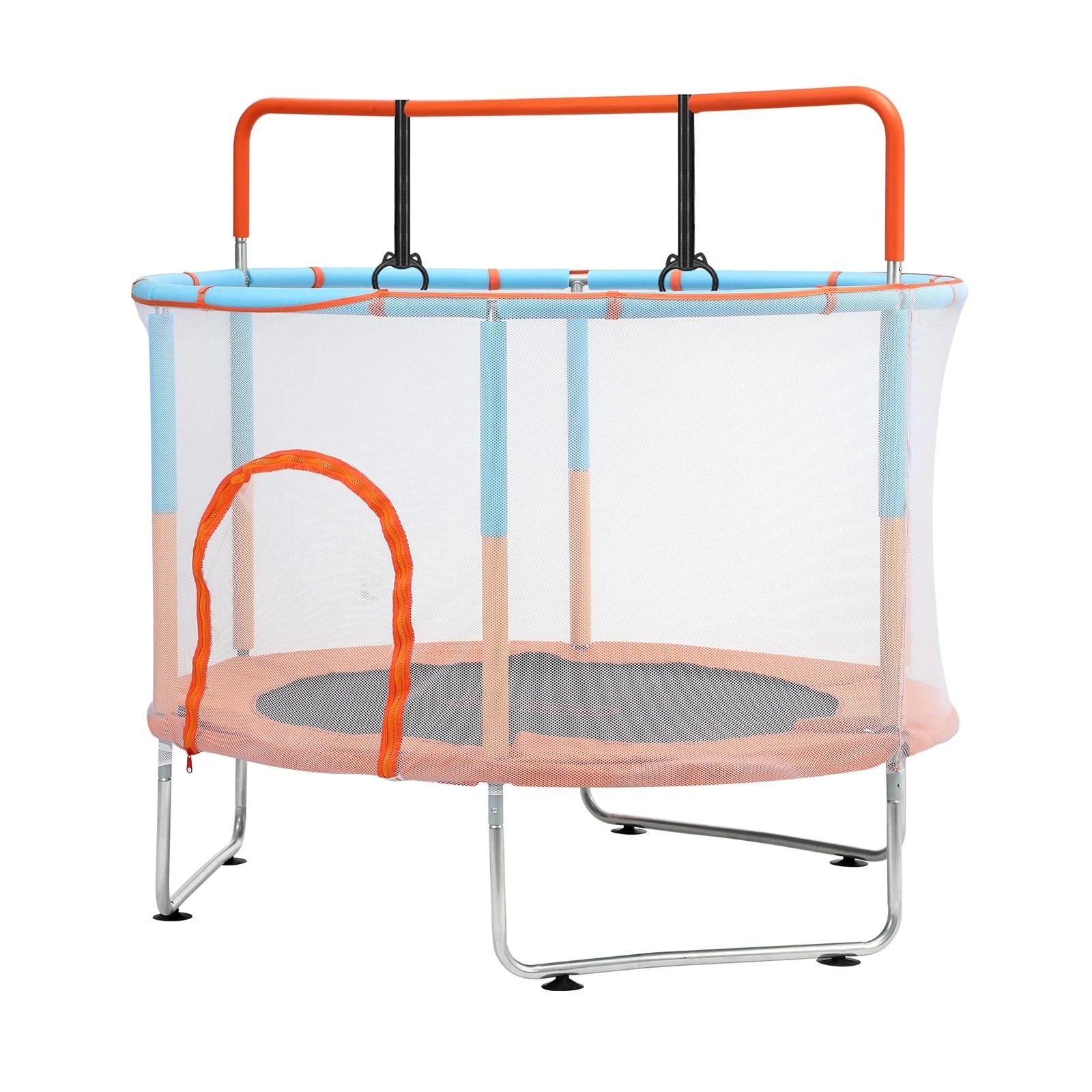 7 Mazam 60" Kids Trampoline Enclosure Safety Net Rebounder Round W/ Bar &rings
 - Multi, 7 of 10