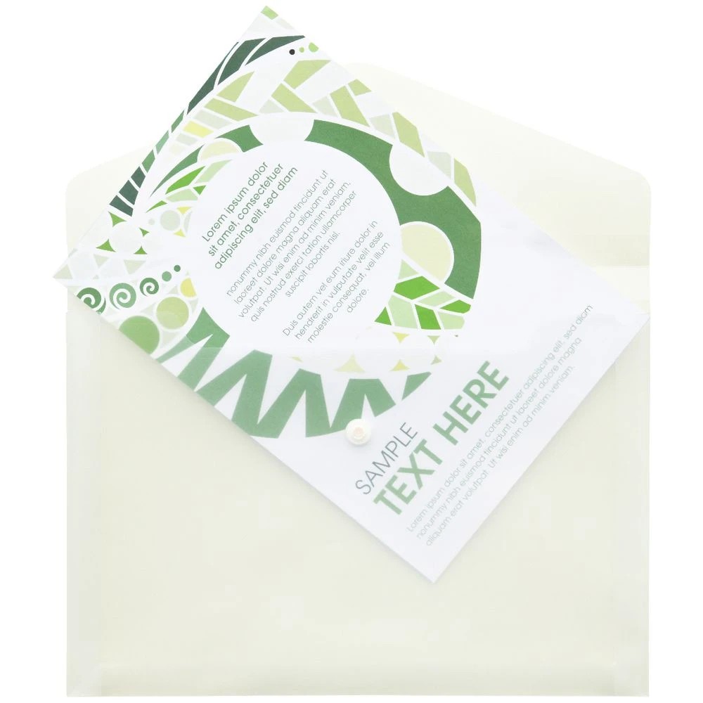 2 J.Burrows A5 Button Document Wallet Clear, 2 of 3