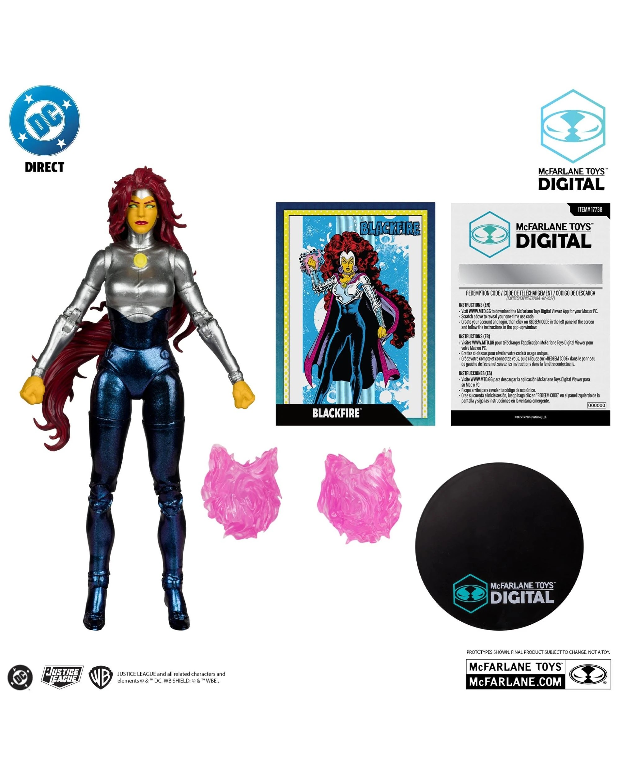 6 McFarlane Digital DC Direct The New Teen Titans Blackfire 7 inch Action Figure, 6 of 9