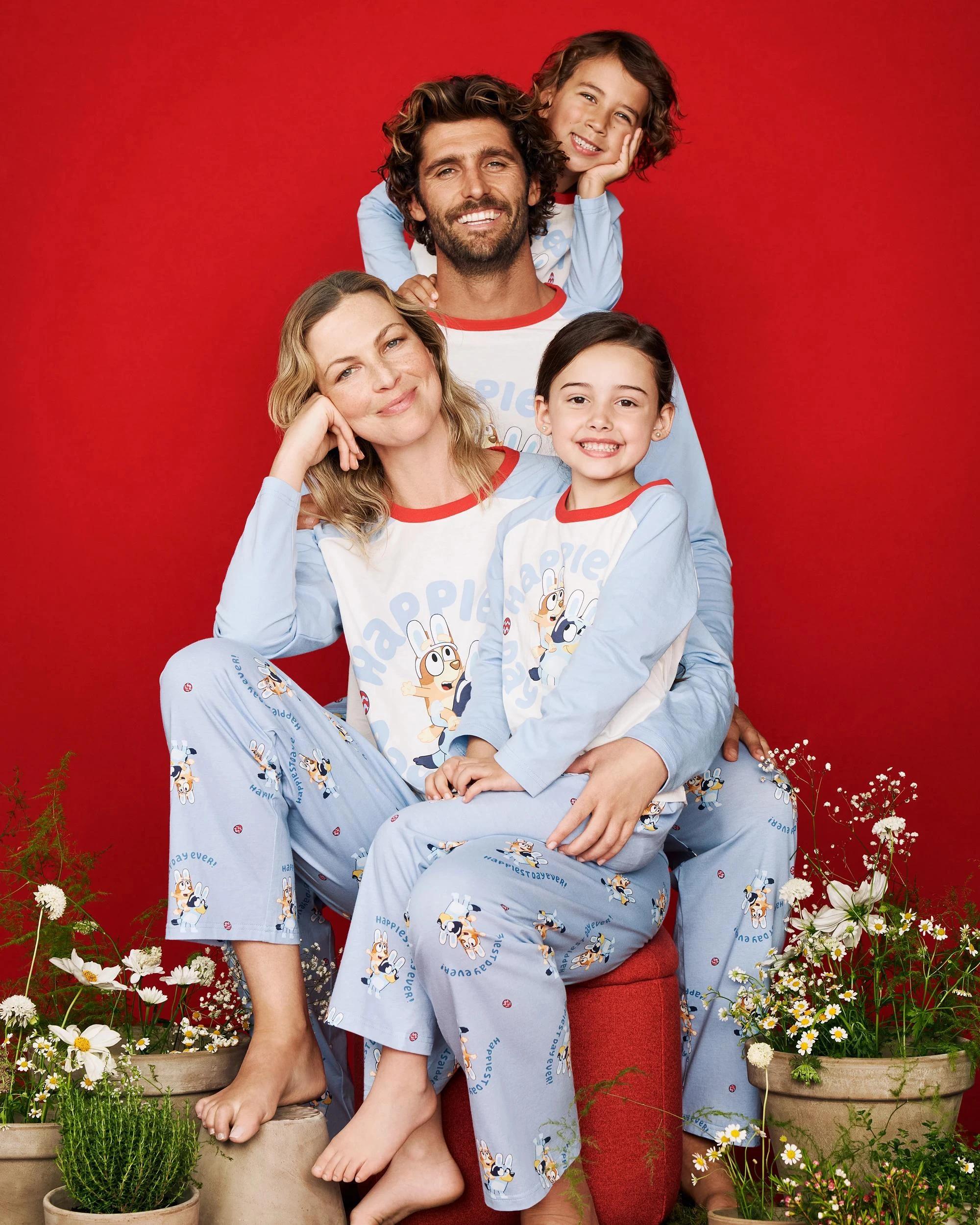 8 Family Matching Australian Cotton Easter Mens Pyjama Set - Bluey BLUEY, 8 of 8